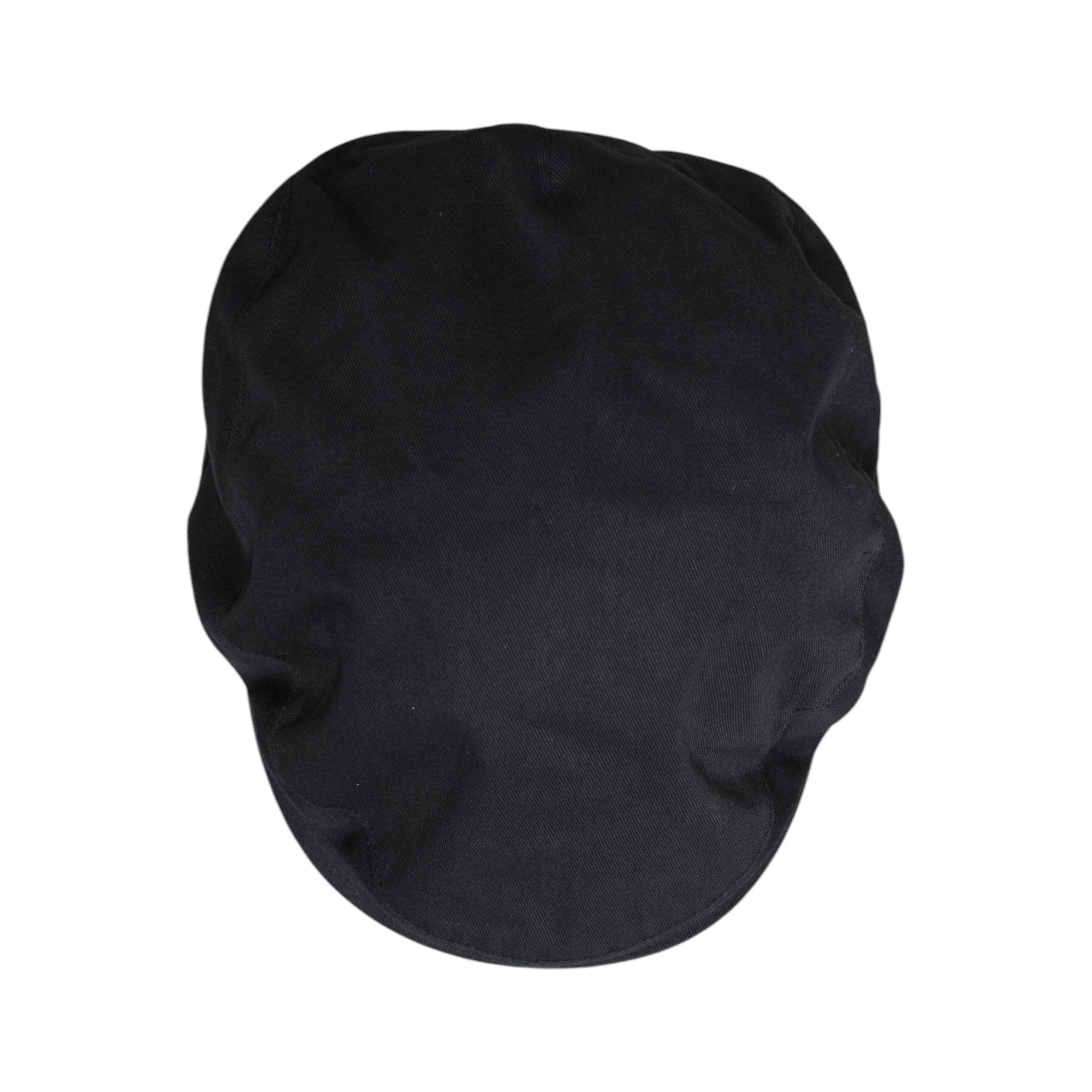 Dolce & Gabbana Black Cotton Newsboy Capello Cabbie Hat