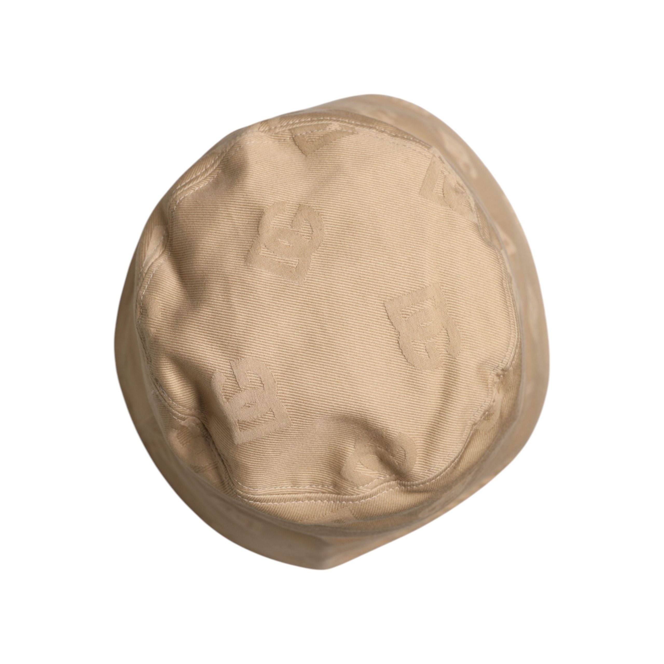 Dolce & Gabbana Beige Cotton Logo Monogram Bucket Cap