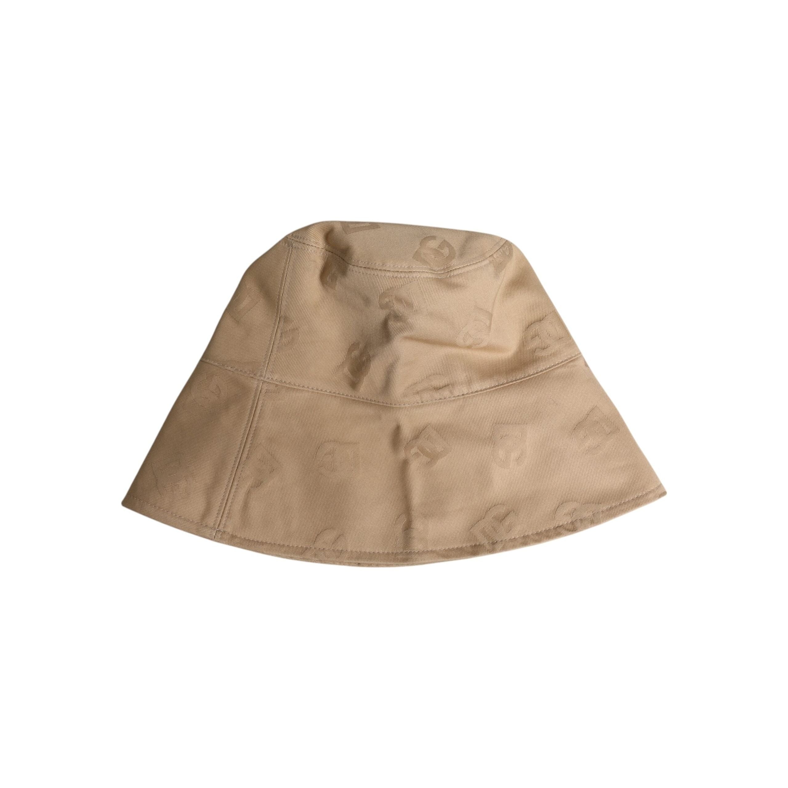 Dolce & Gabbana Beige Cotton Logo Monogram Bucket Cap