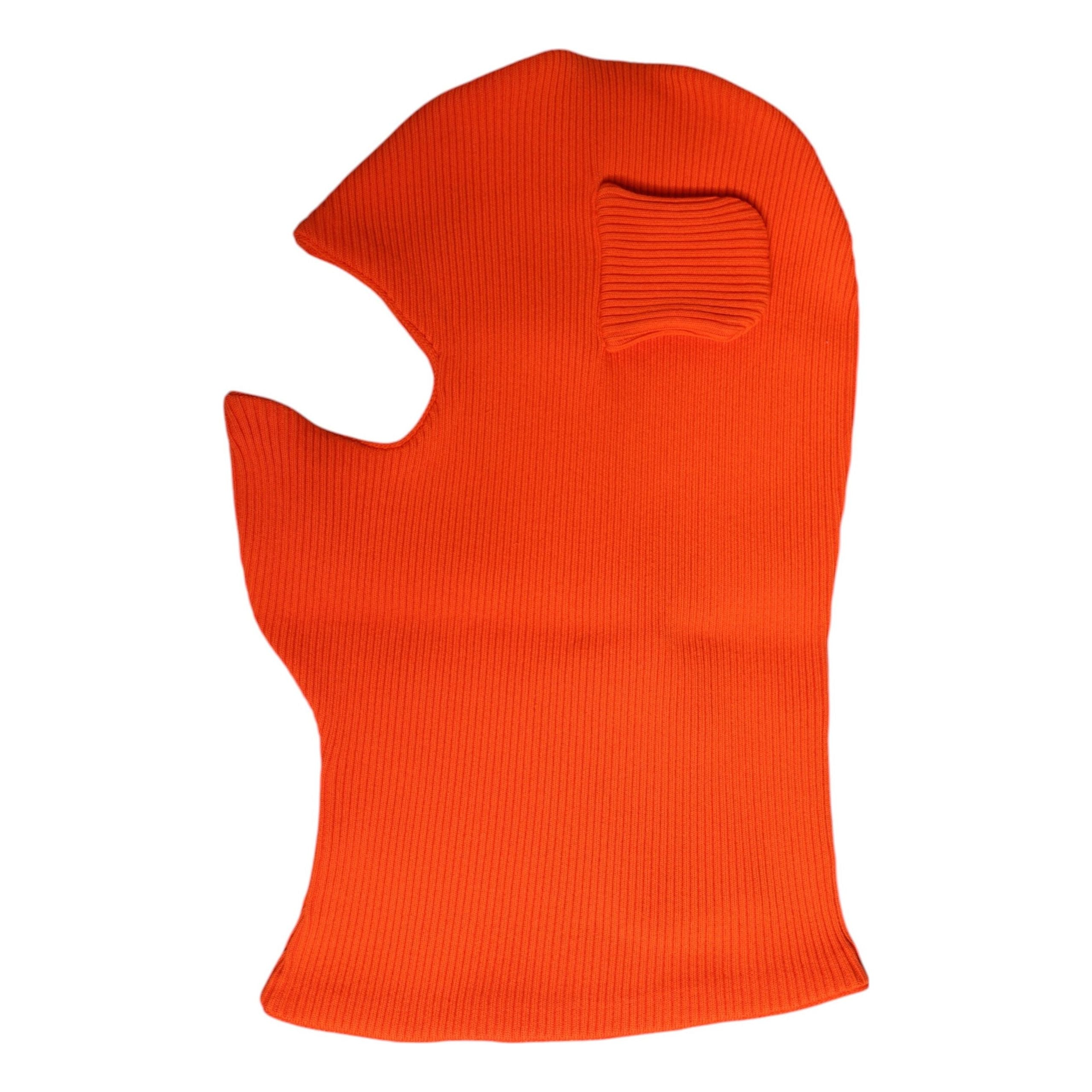 Dolce & Gabbana Orange Cotton Whole Head Wrap Balaclava Hat