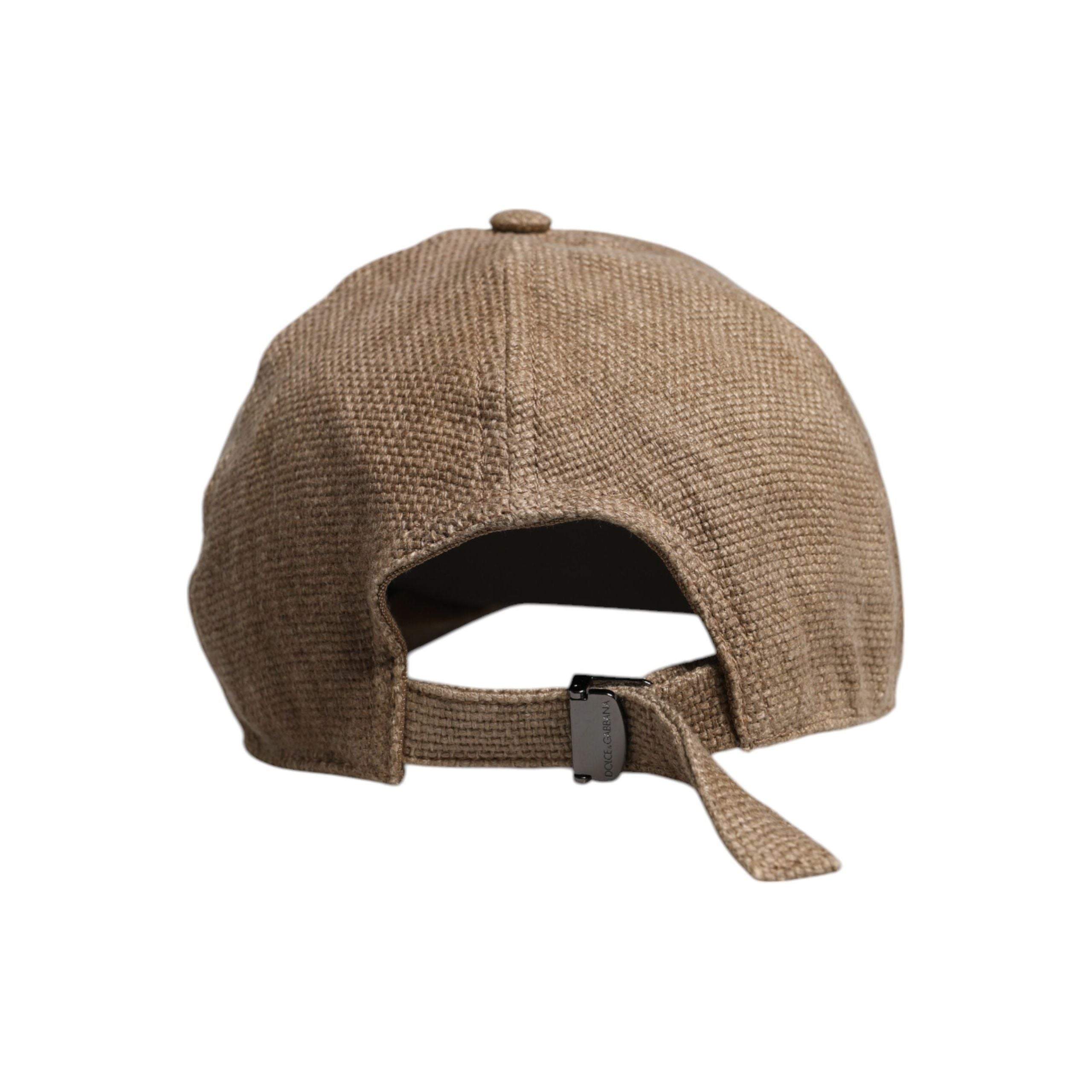 Dolce & Gabbana Brown Linen 6 Panels Baseball Cap