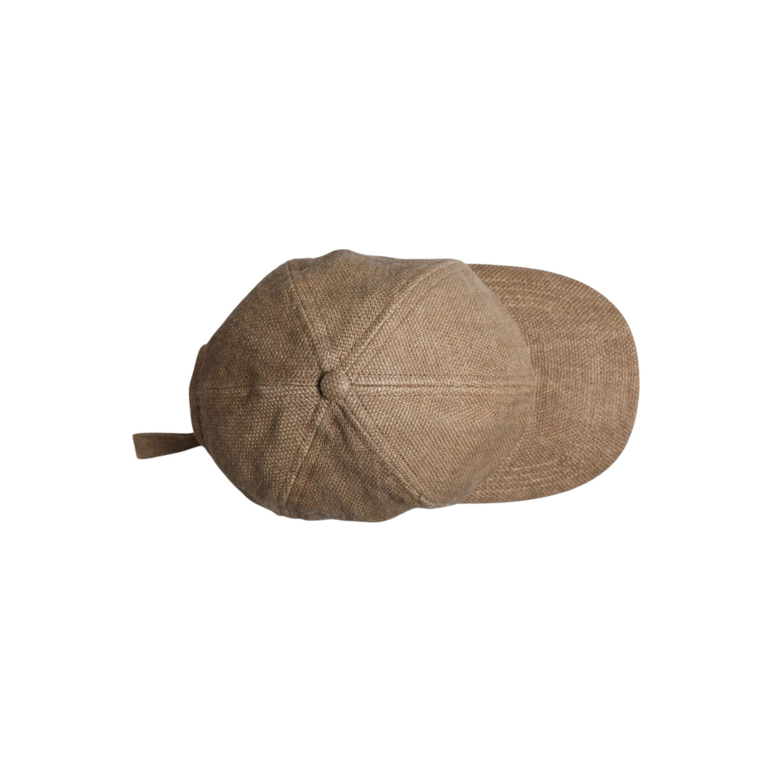 Dolce & Gabbana Brown Linen 6 Panels Baseball Cap