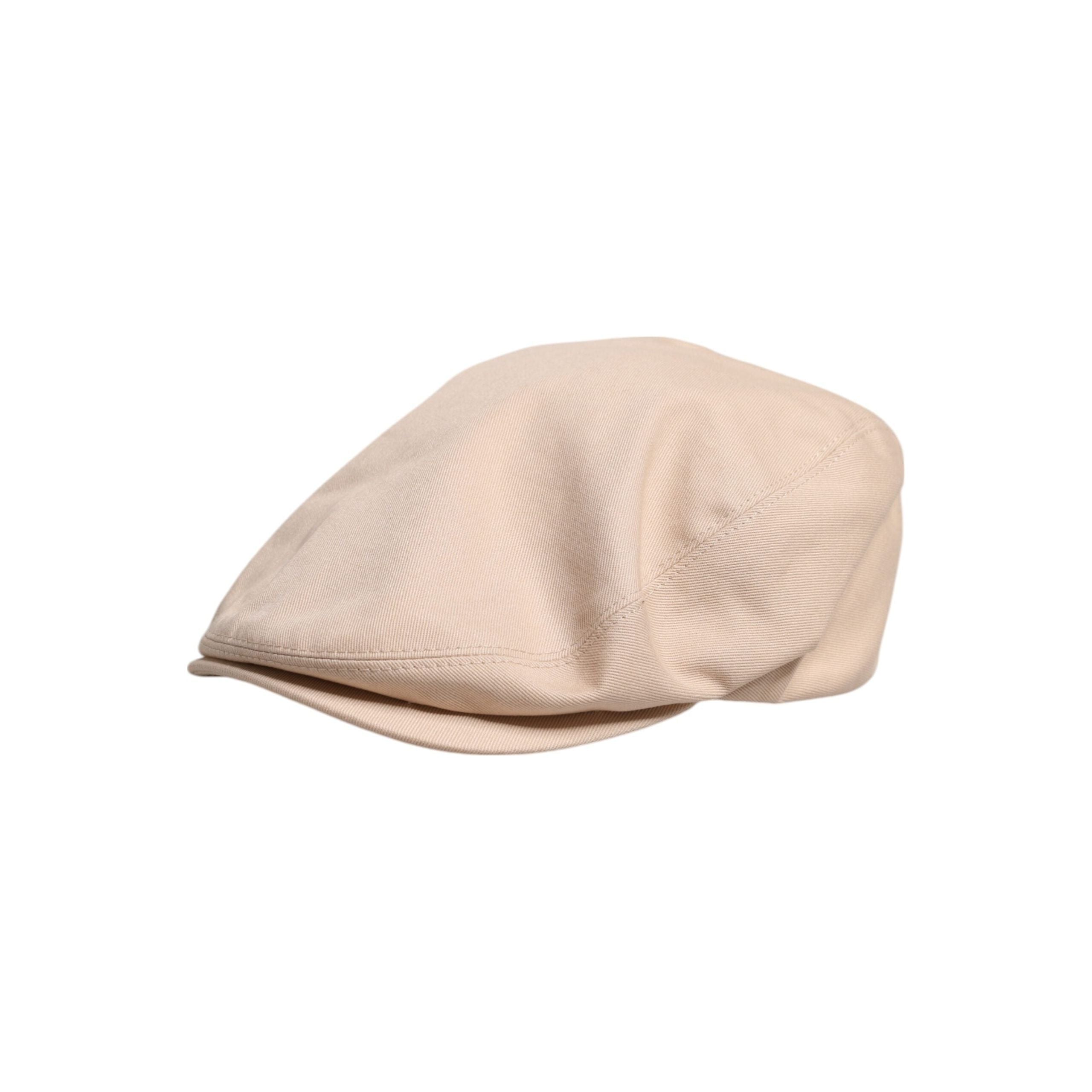 Dolce & Gabbana Beige Cotton Newsboy Capello Cabbie Hat