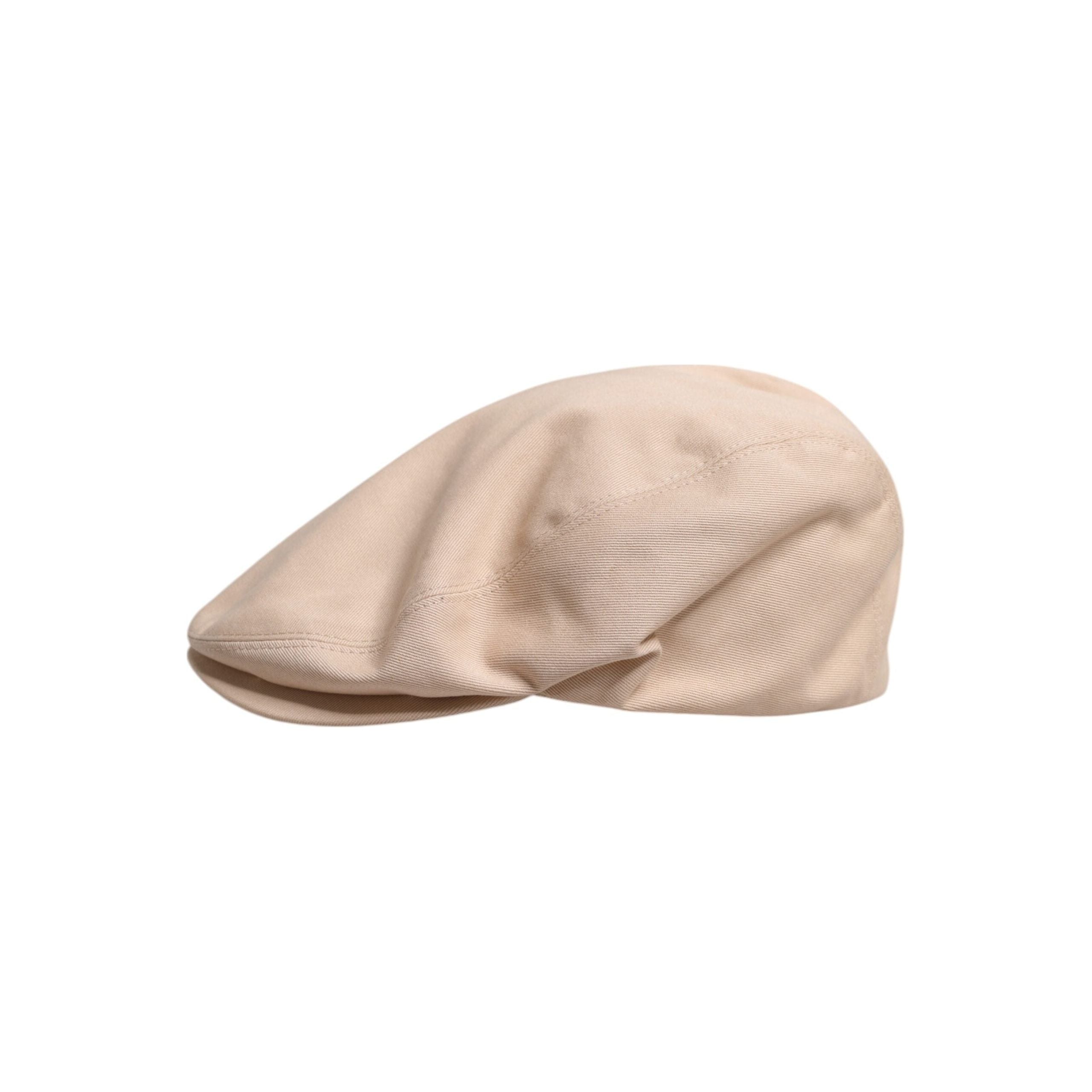 Dolce & Gabbana Beige Cotton Newsboy Capello Cabbie Hat