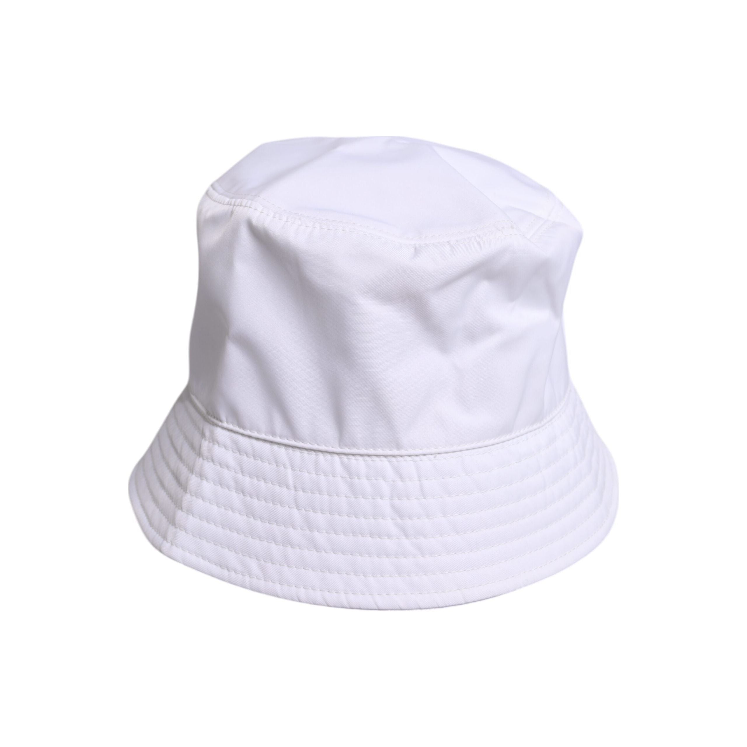 Dolce & Gabbana White Cotton Wide Brim Bucket Hat