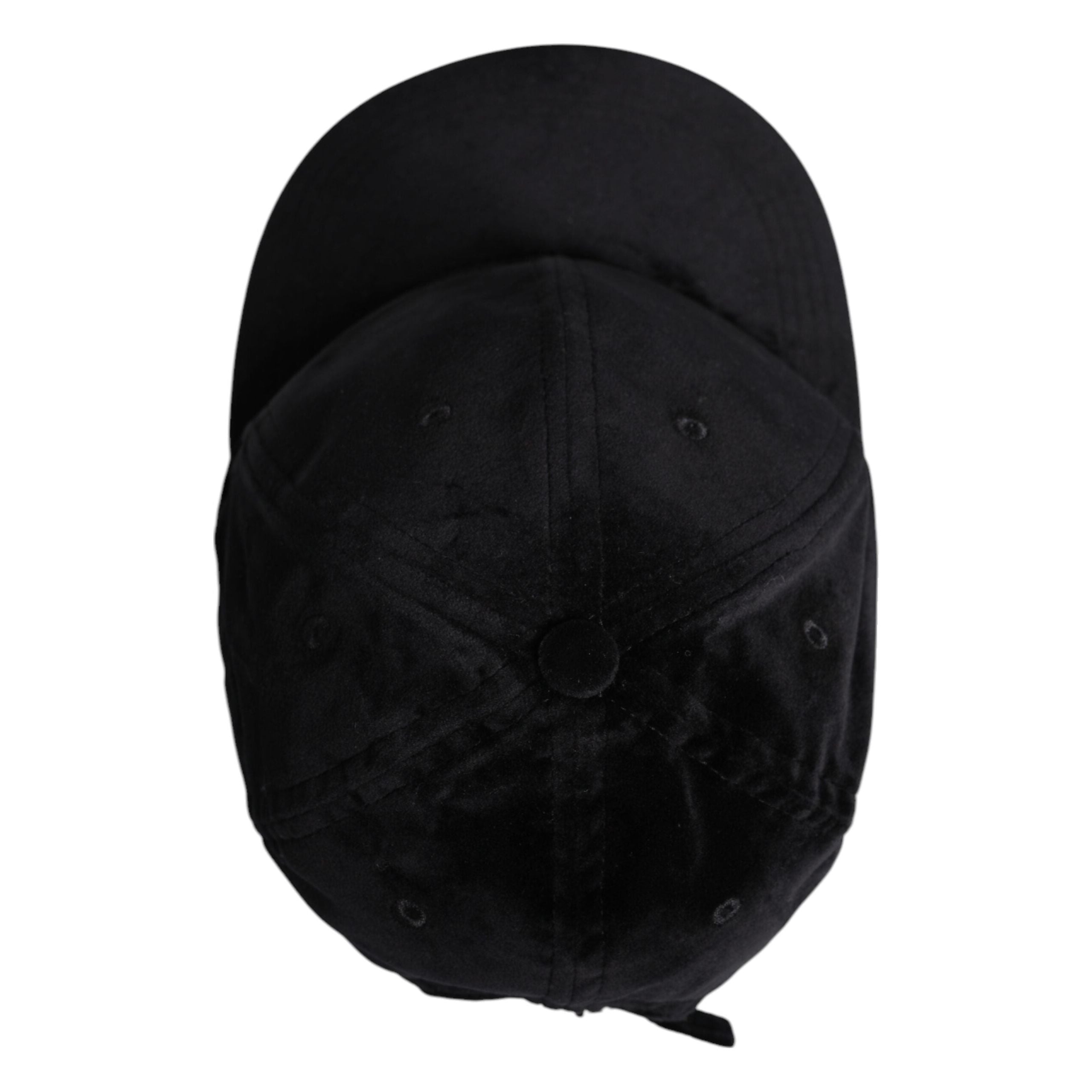 Dolce & Gabbana Black Cotton 6 Panels Baseball Cap
