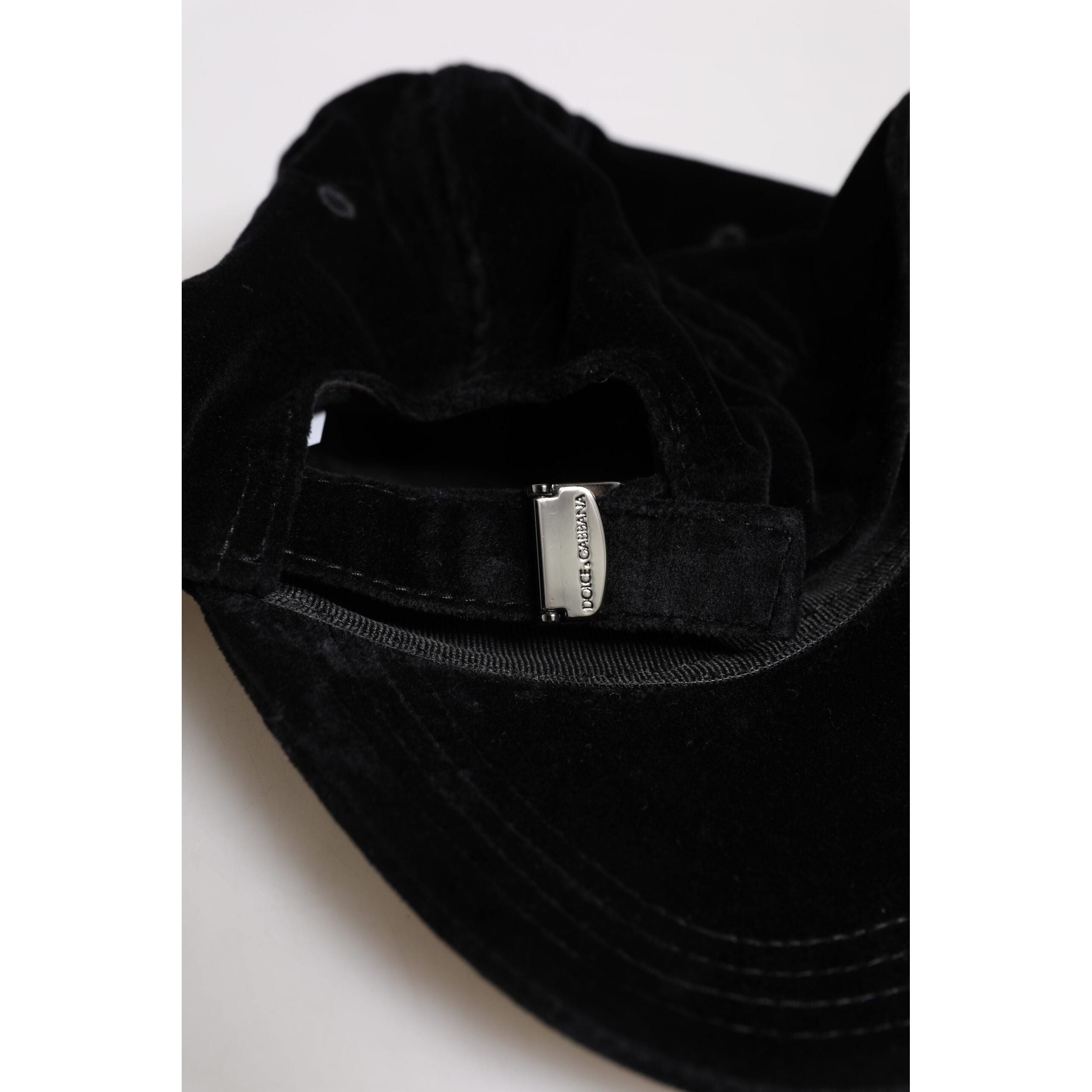 Dolce & Gabbana Black Cotton 6 Panels Baseball Cap