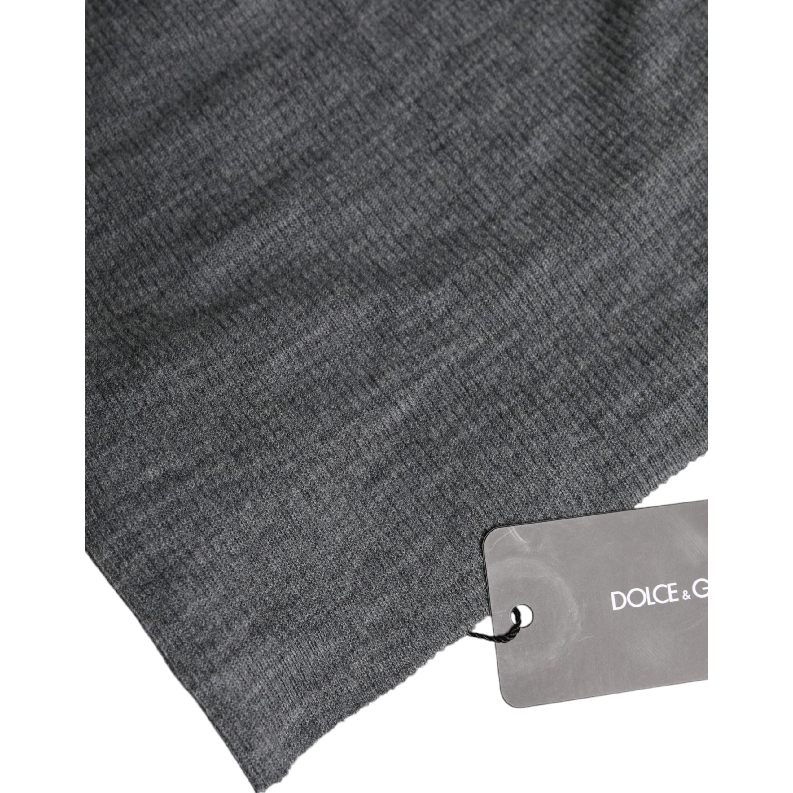 Dolce & Gabbana Gray Wool Blend Knitted Beanie Cap