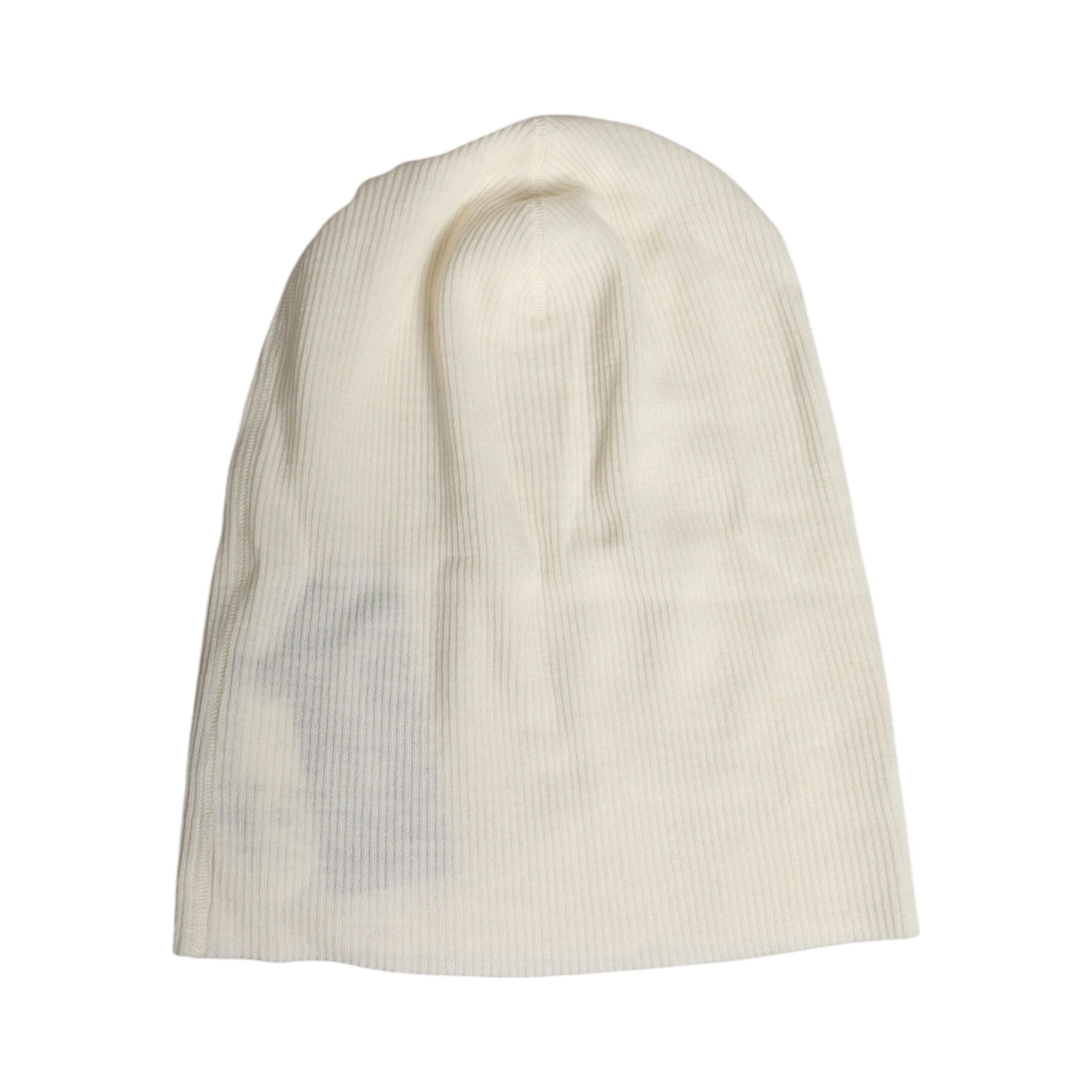 Dolce & Gabbana Beige Wool Blend Knitted Beanie Cap