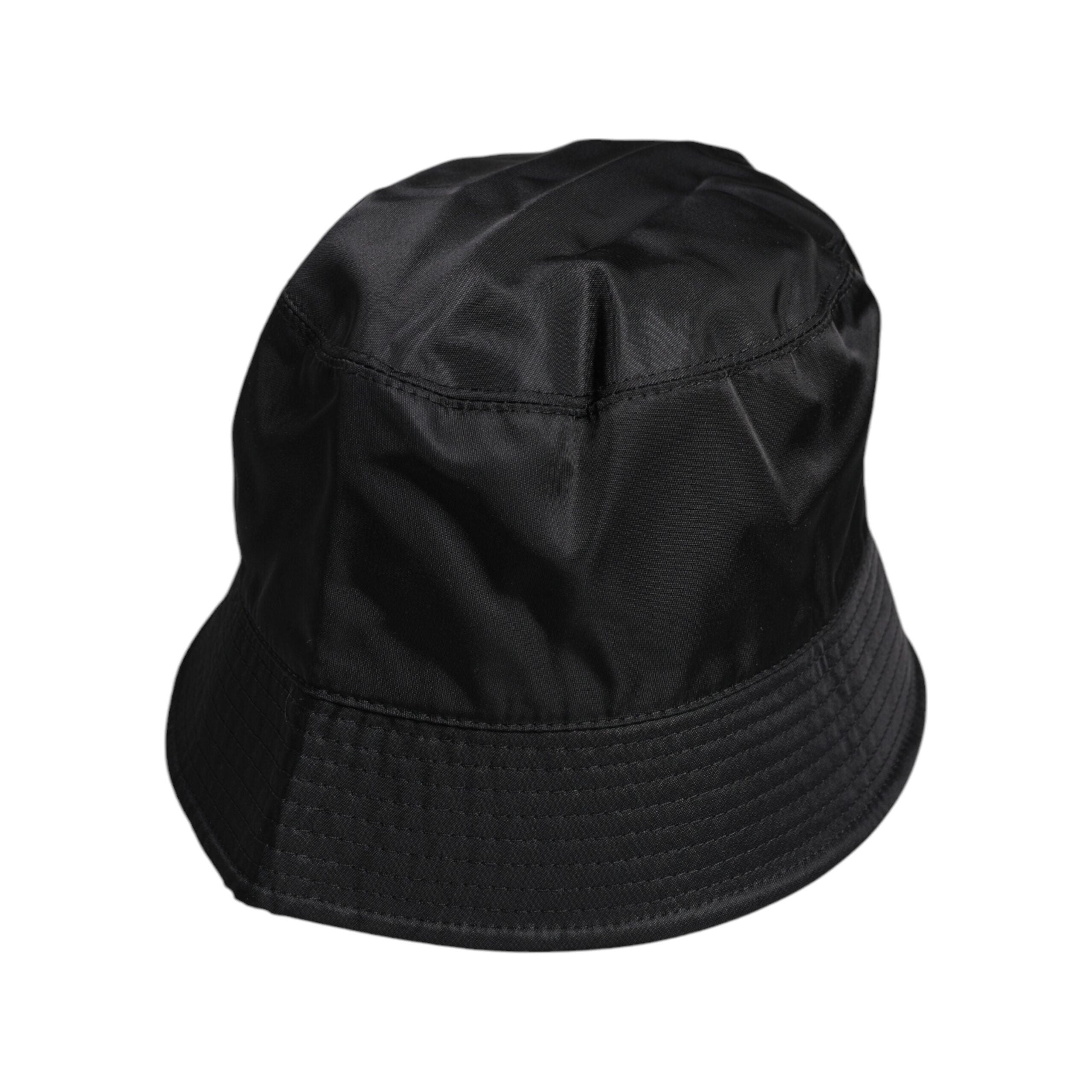 Dolce & Gabbana Black Cotton Wide Brim Bucket Hat