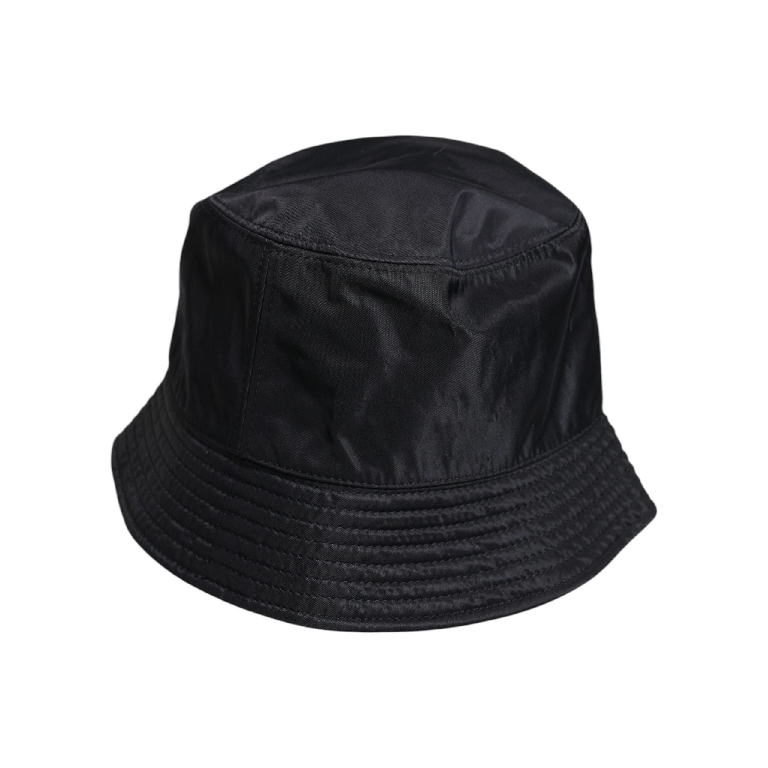 Dolce & Gabbana Black Cotton Wide Brim Bucket Hat