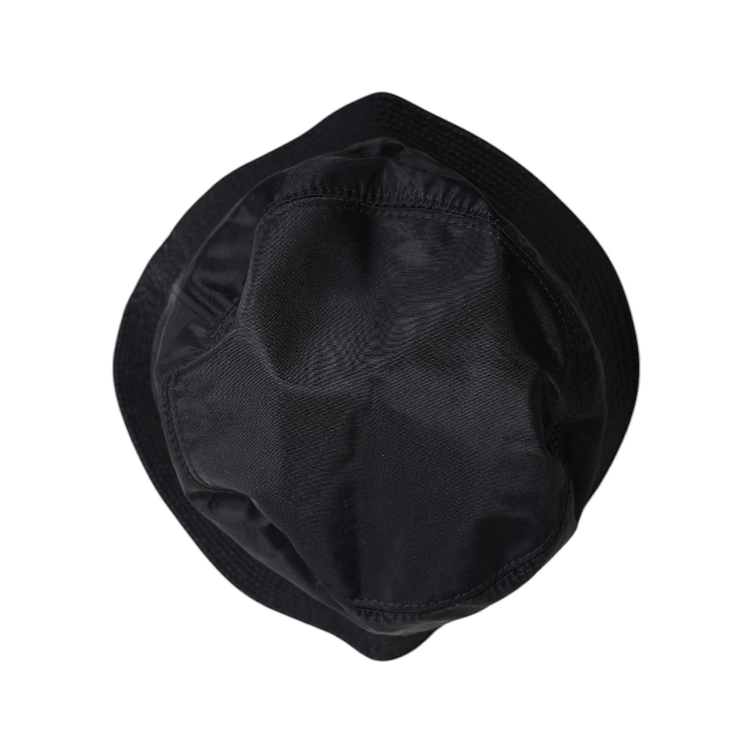 Dolce & Gabbana Black Cotton Wide Brim Bucket Hat