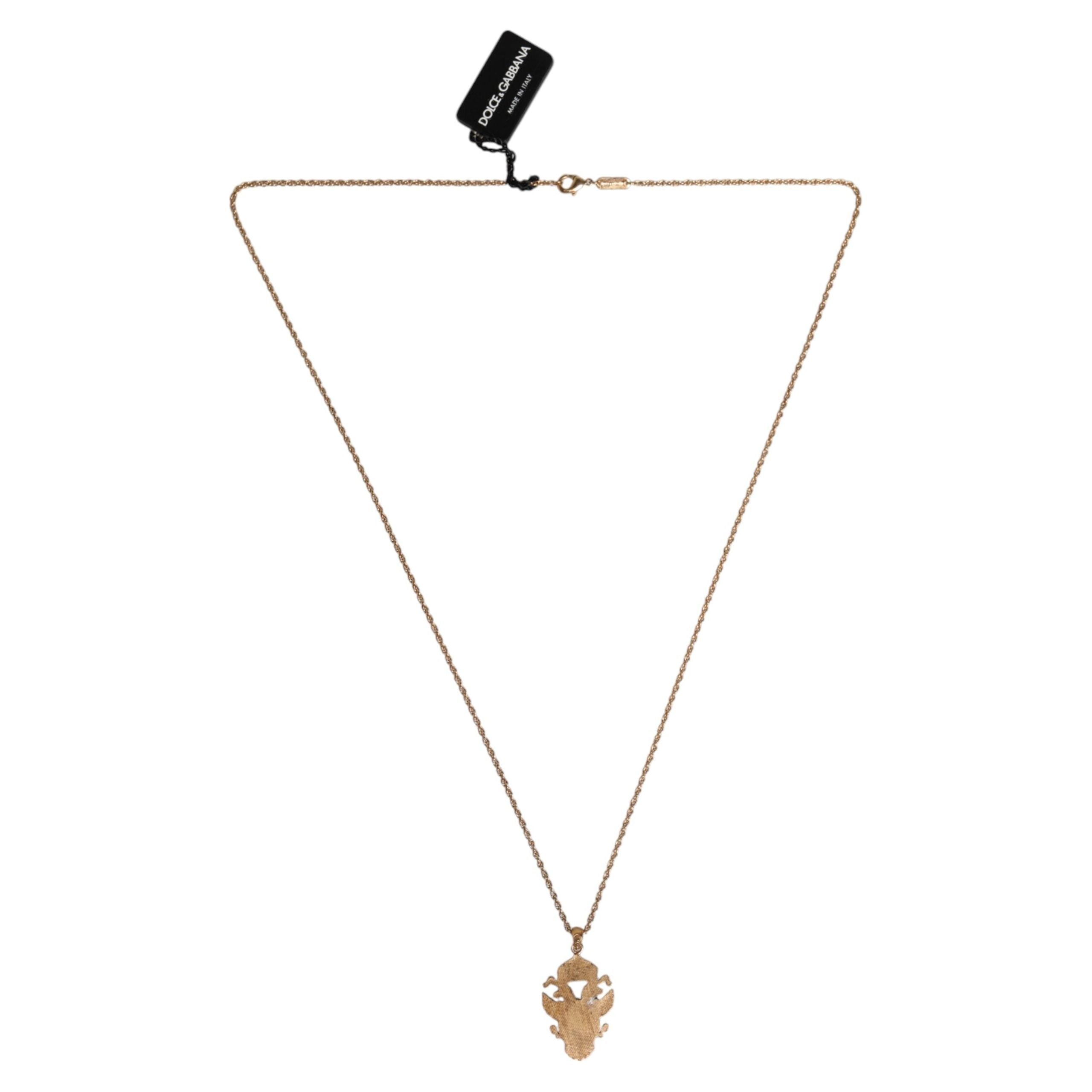 Dolce & Gabbana Gold Tone Brass Statement Necklace