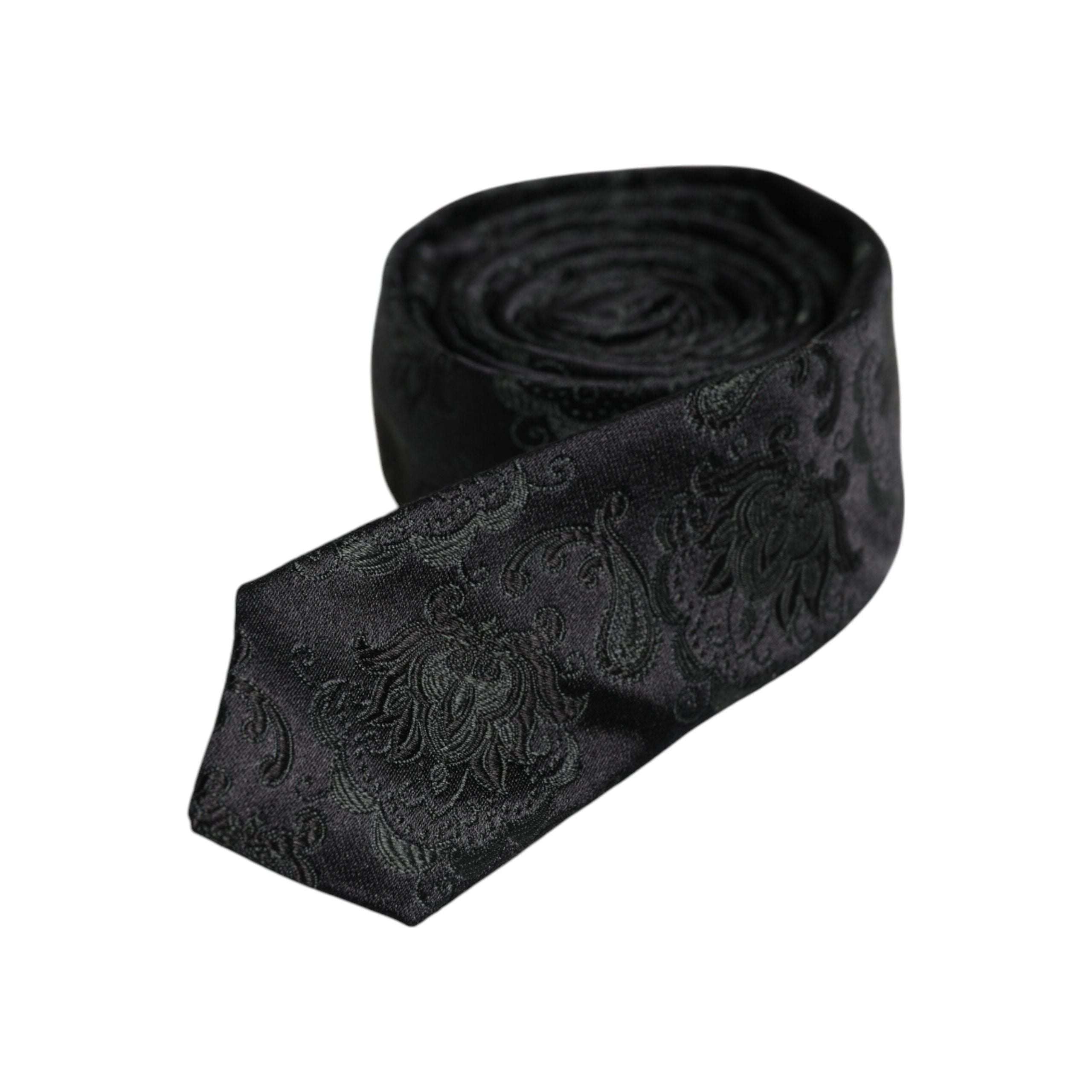 Dolce & Gabbana Dark Green Floral Silk Adjustable Necktie Tie
