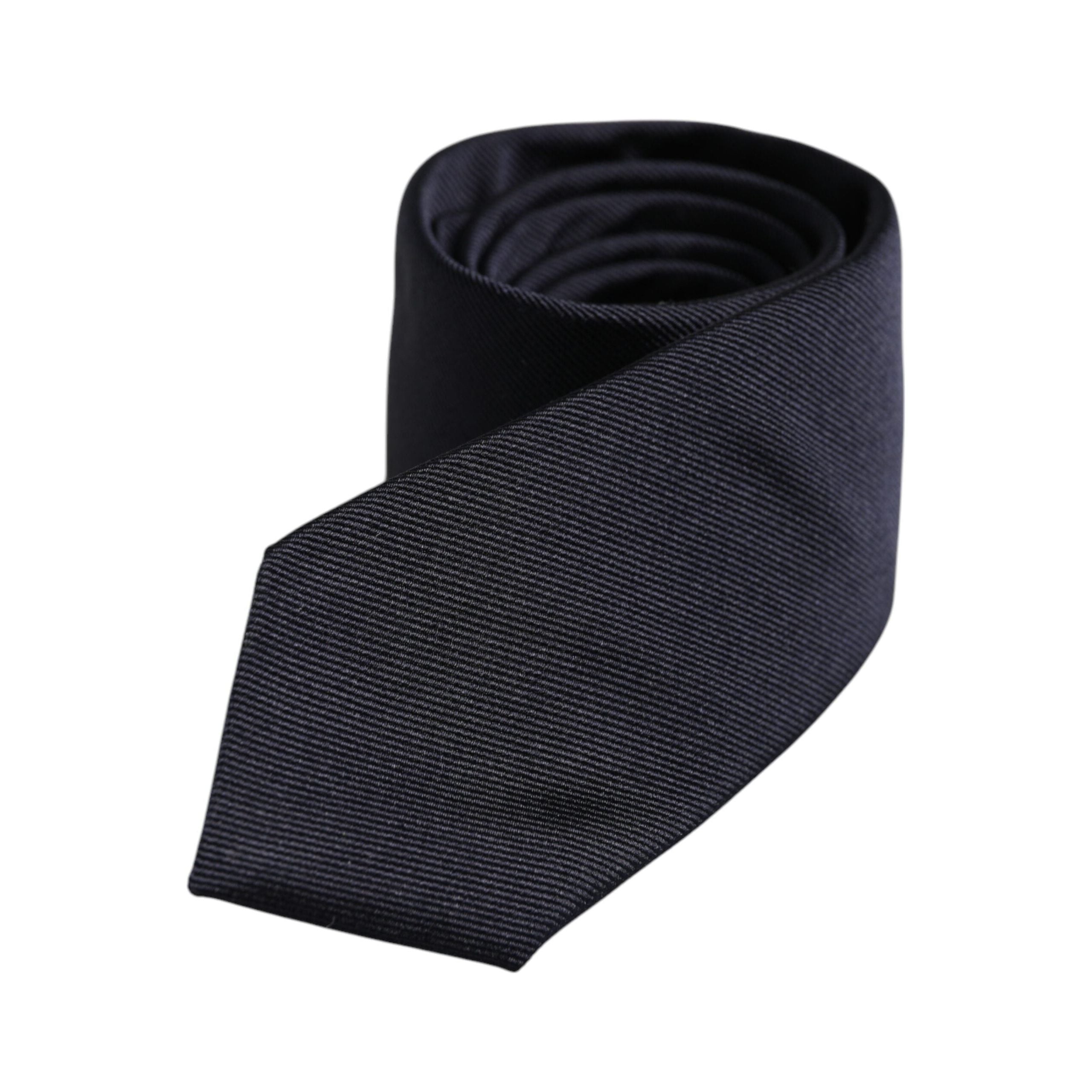 Dolce & Gabbana Dark Blue Silk Adjustable Necktie Tie