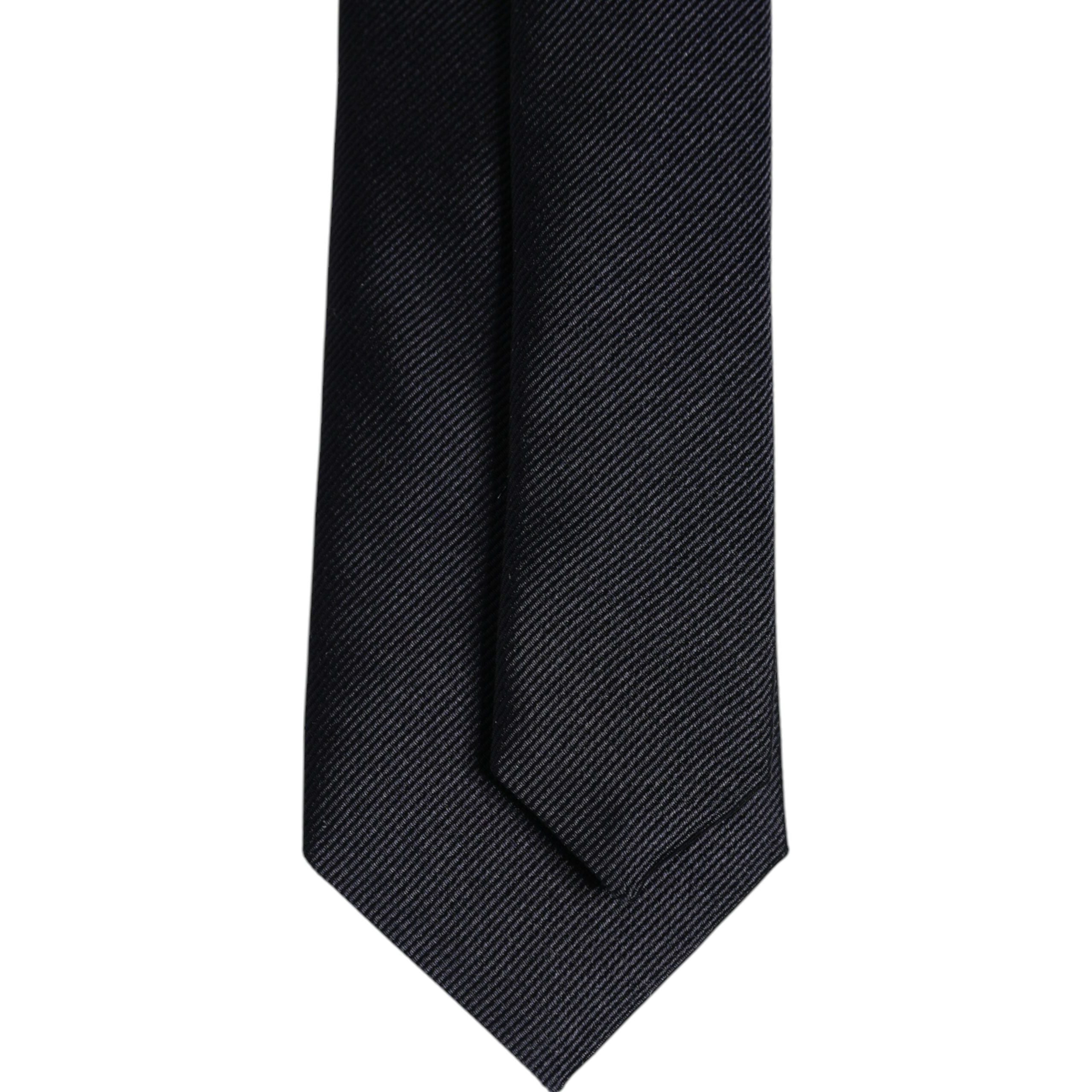 Dolce & Gabbana Dark Blue Silk Adjustable Necktie Tie
