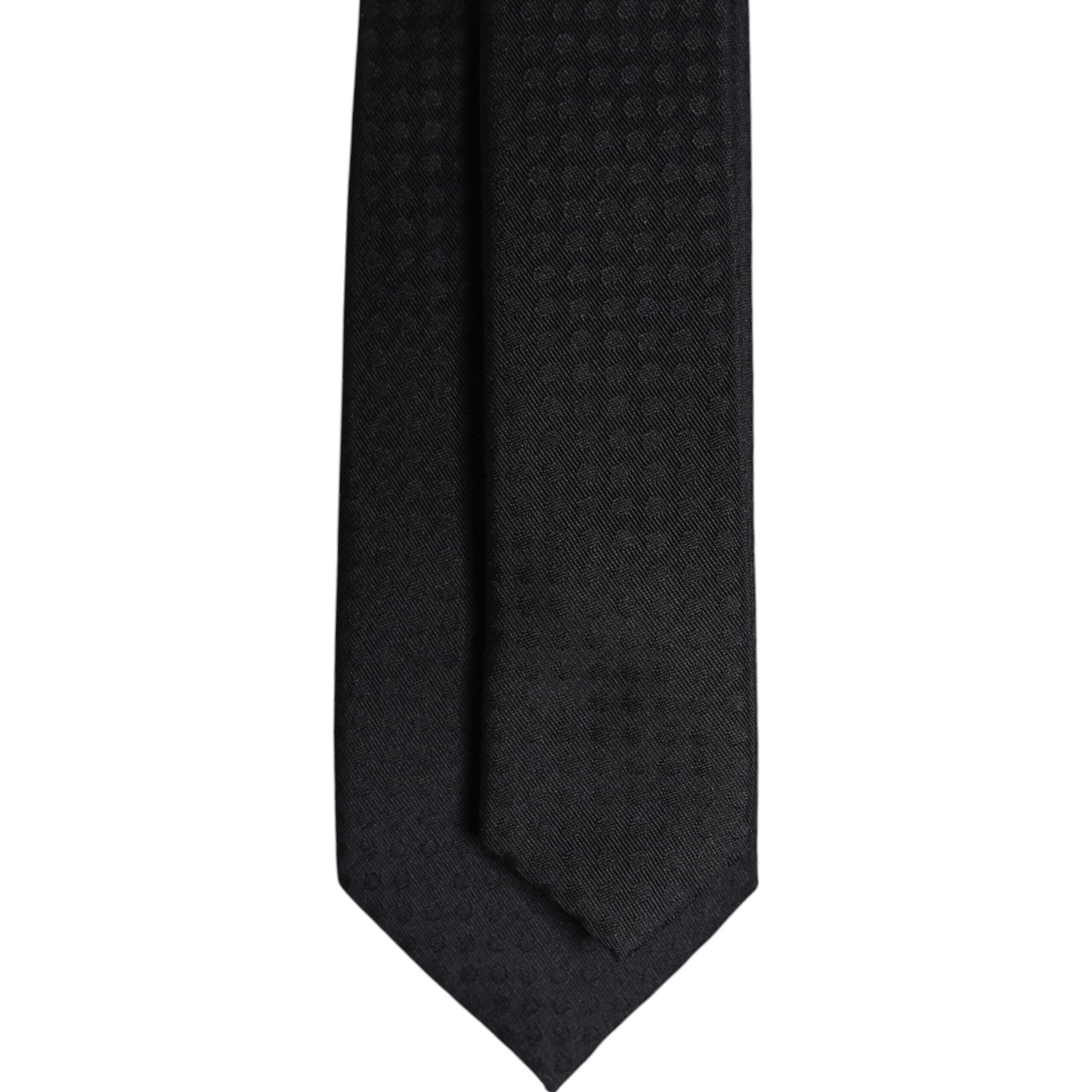 Dolce & Gabbana Black Silk Adjustable Necktie Tie