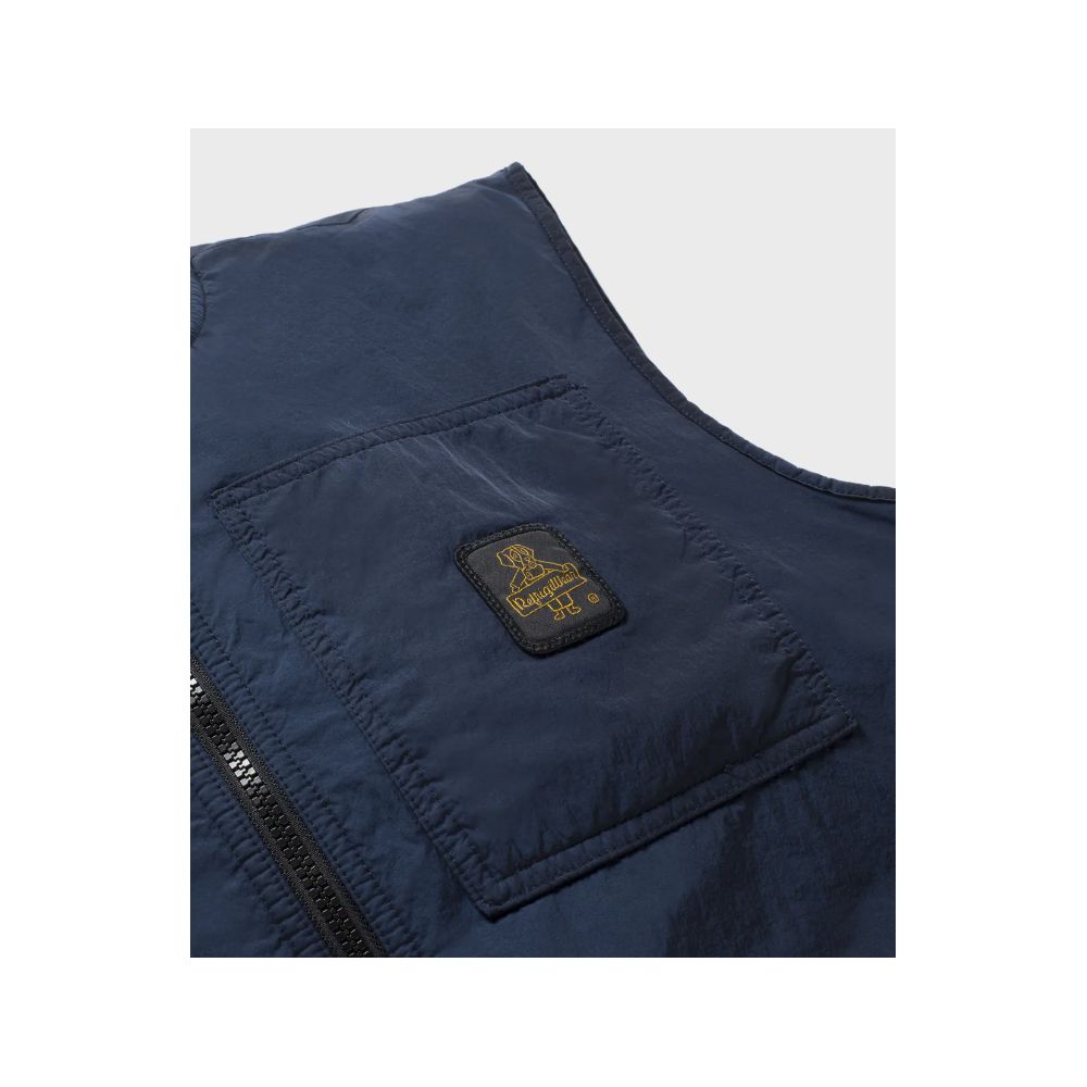 Refrigiwear Blue Cotton Vest for Effortless Summer Elegance
