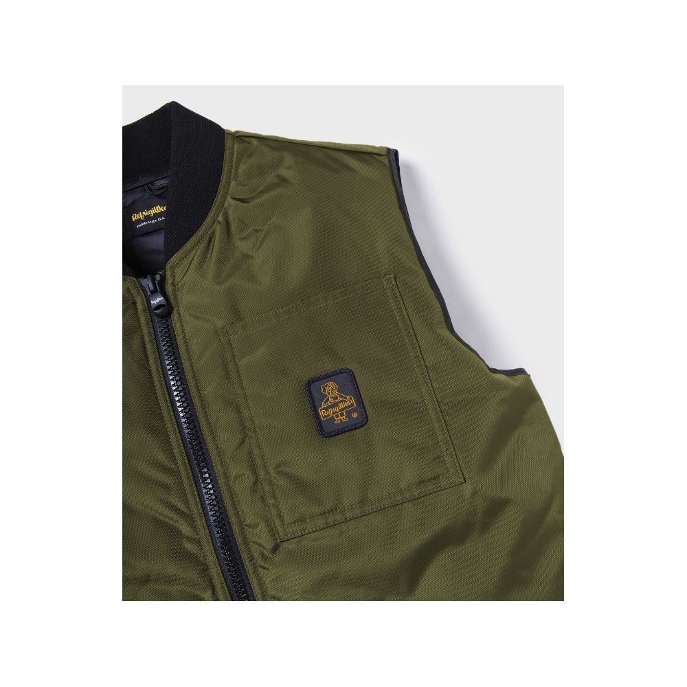 Refrigiwear Green Down Jacket for Effortless Sophistication