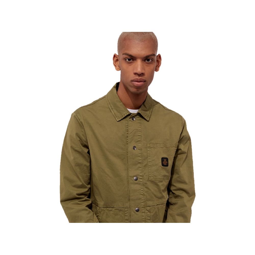 Refrigiwear Green Cotton Jacket for Elevated Outdoor Style