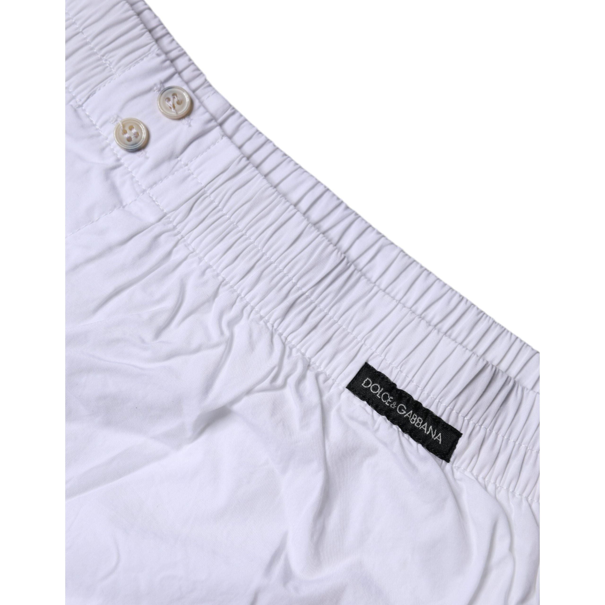 Dolce & Gabbana White Cotton Boxer Shorts Underwear