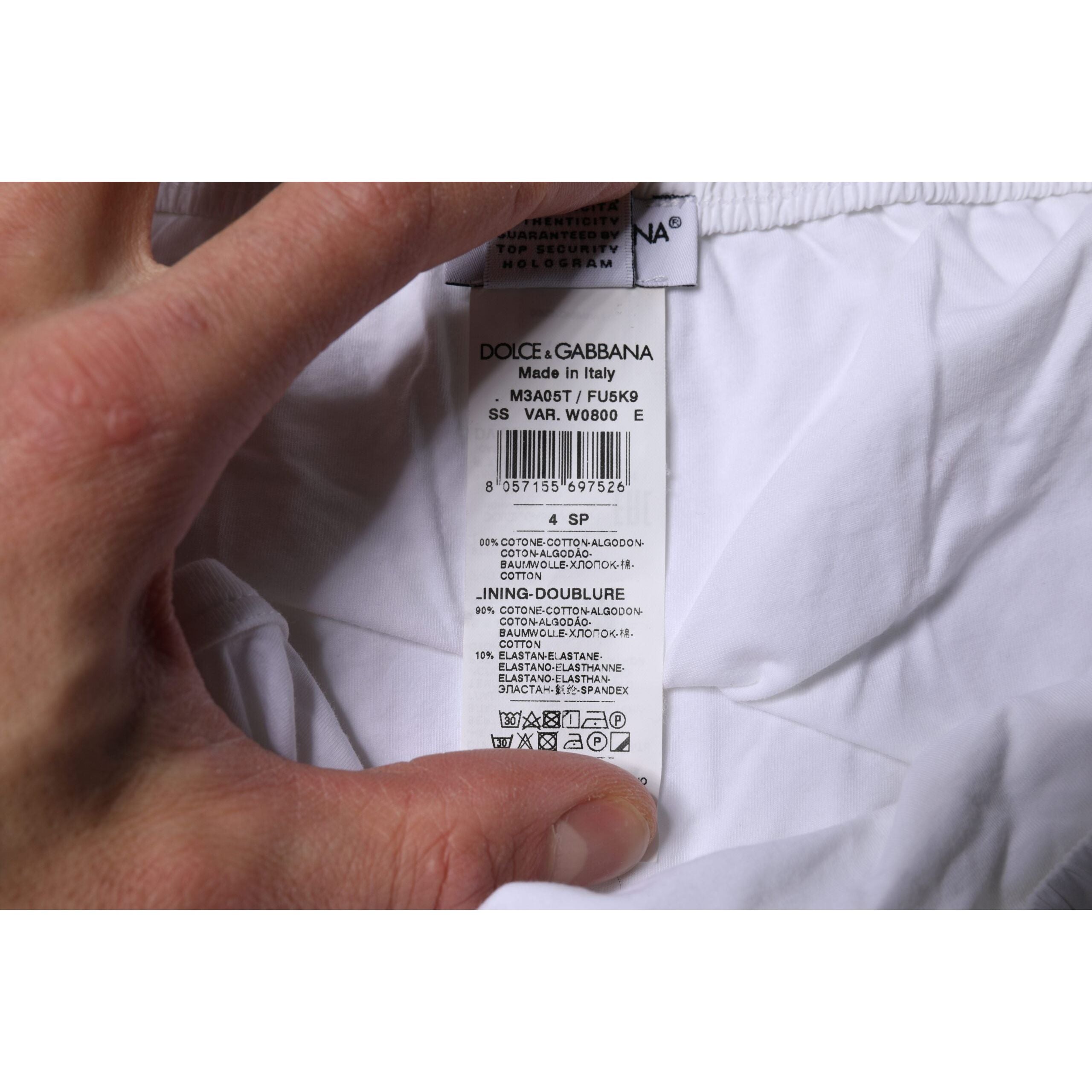 Dolce & Gabbana White Cotton Boxer Shorts Underwear
