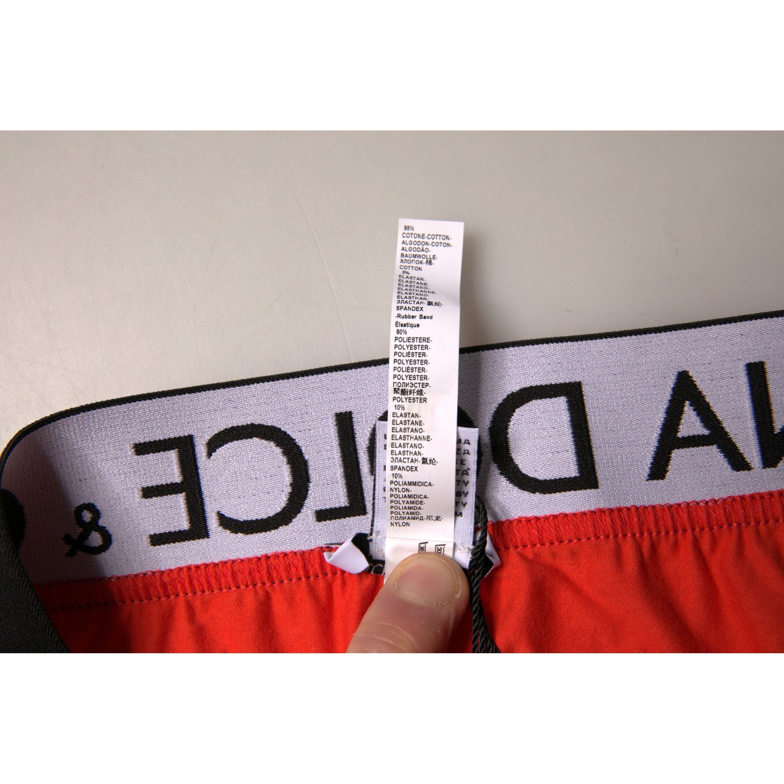 Dolce & Gabbana Red Cotton Stretch Regular Boxer Underwear