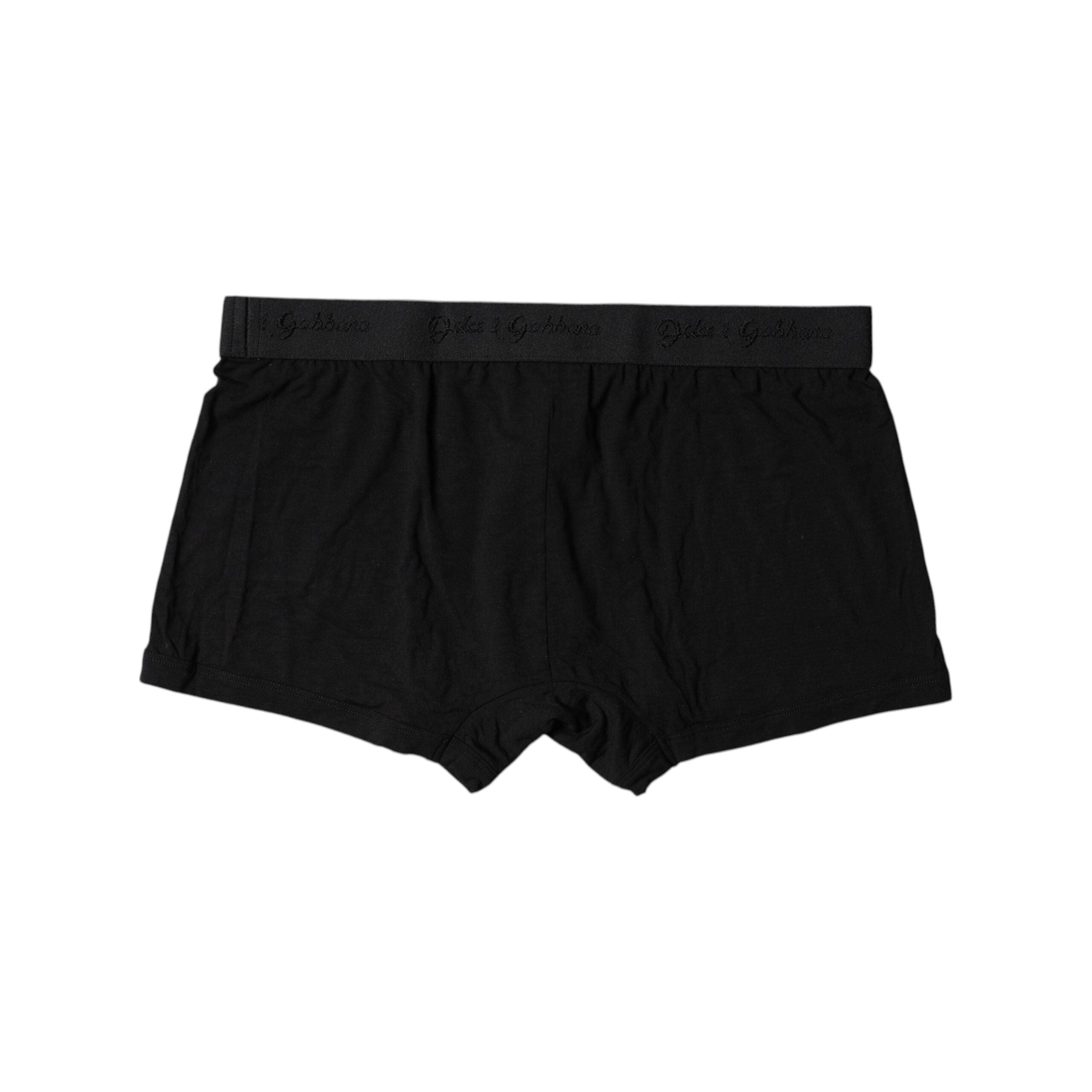 Dolce & Gabbana Black Modal Stretch Regular Boxer Underwear