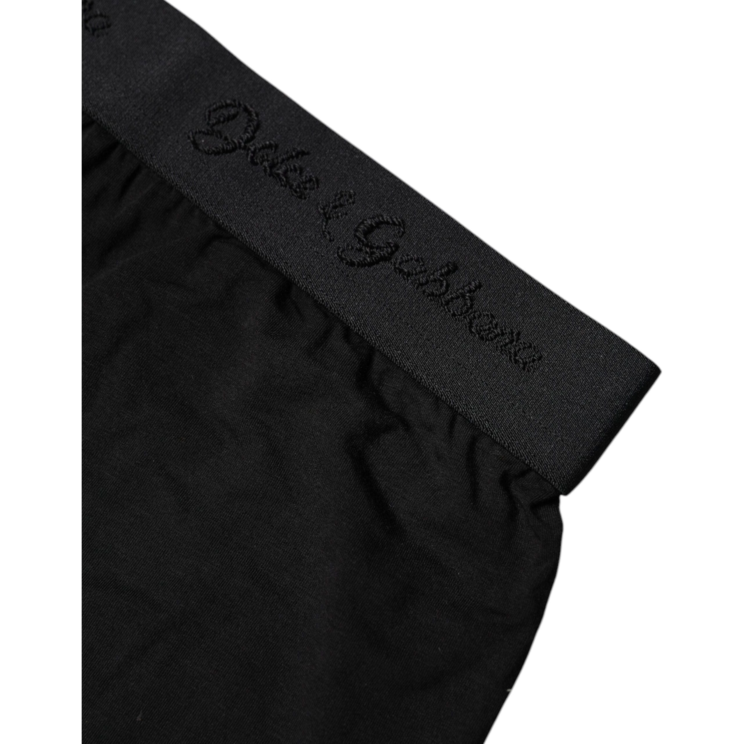 Dolce & Gabbana Black Modal Stretch Regular Boxer Underwear