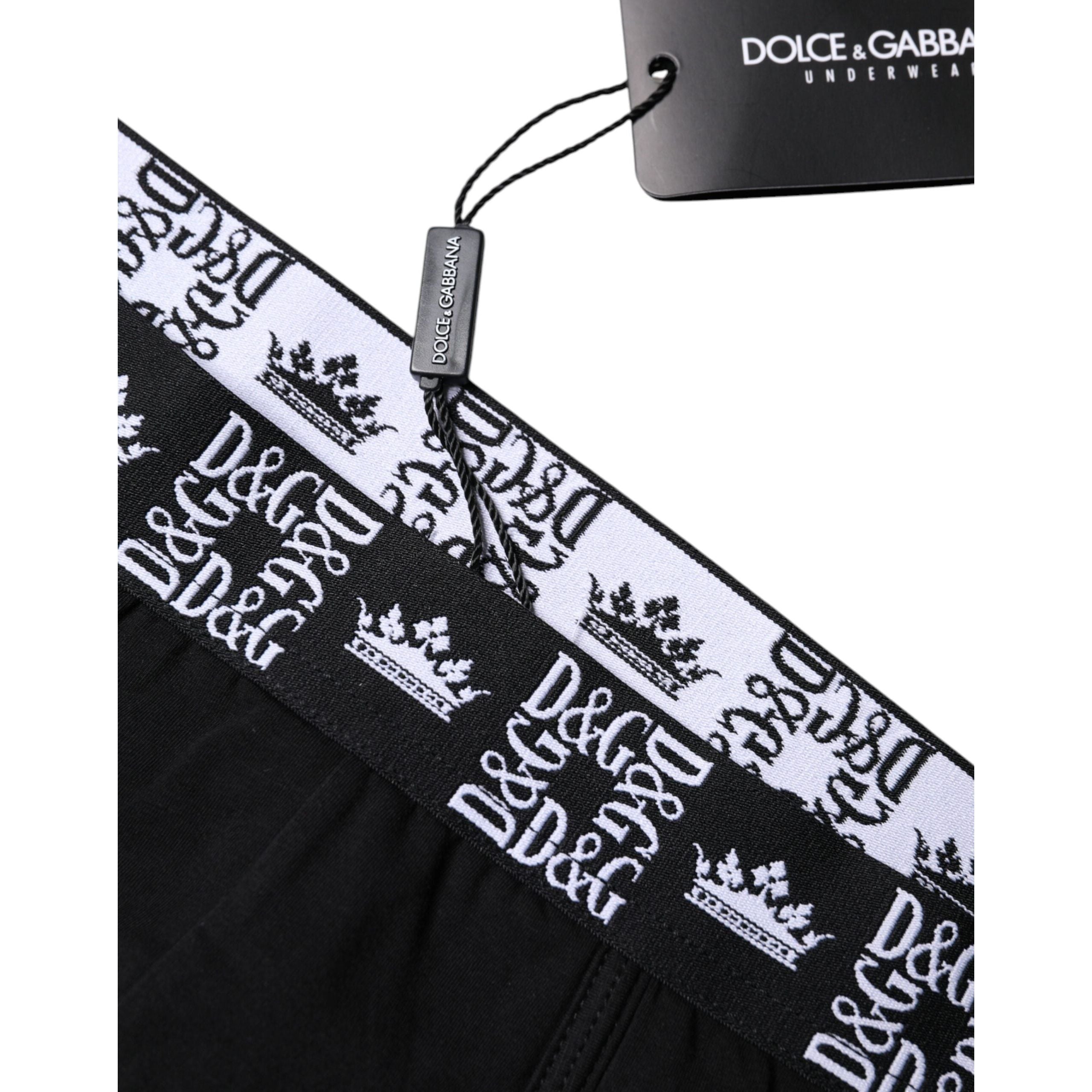Dolce & Gabbana Black Cotton Stretch Boxer Underwear