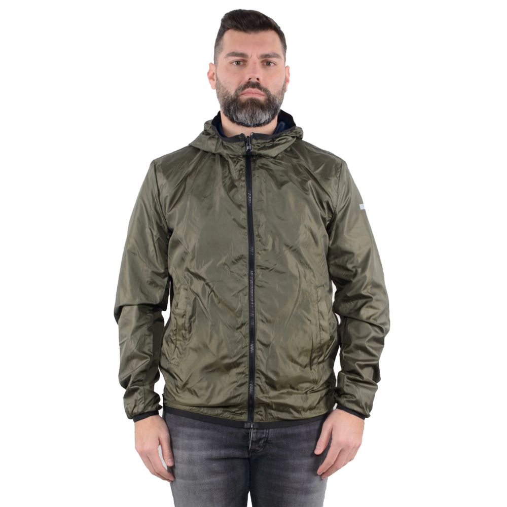 Refrigiwear Blue Nylon Jacket for Effortless Luxury Style