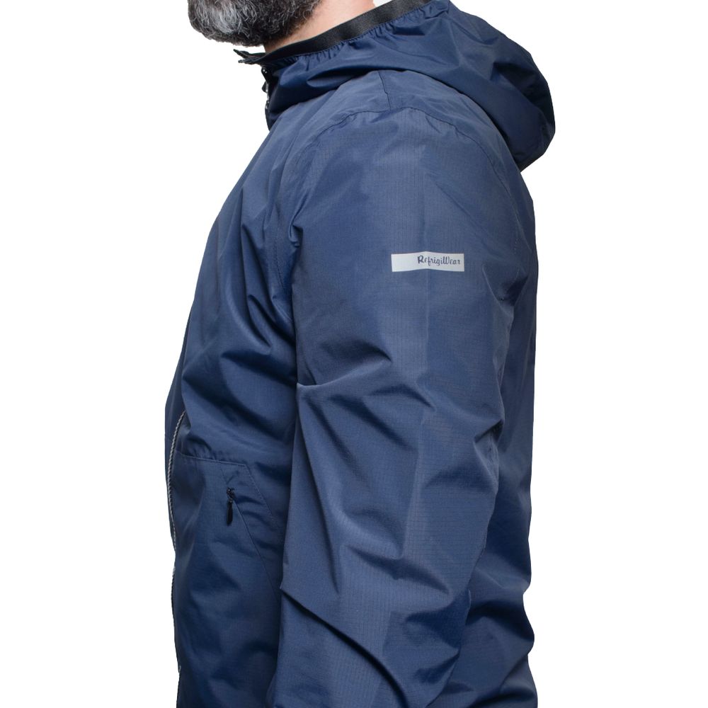 Refrigiwear Blue Nylon Jacket for Effortless Luxury Style