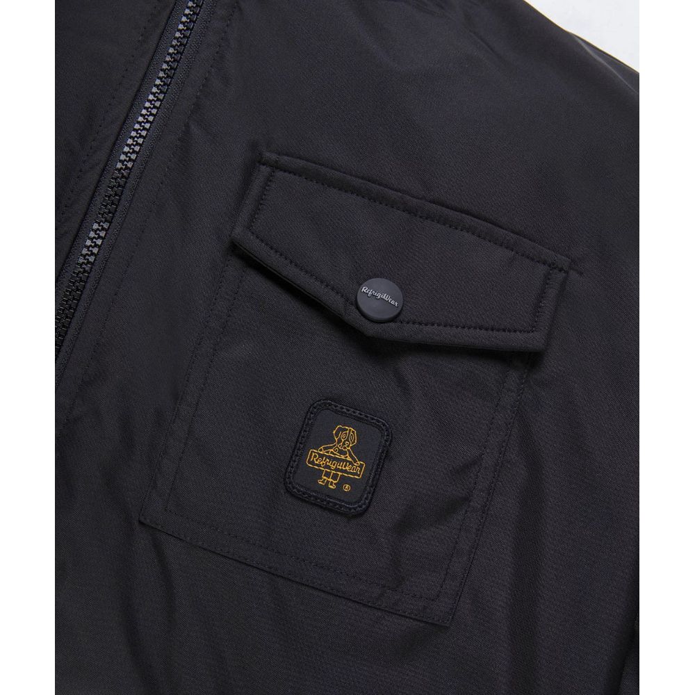 Refrigiwear Black Nylon Jacket - Effortless Urban Elegance