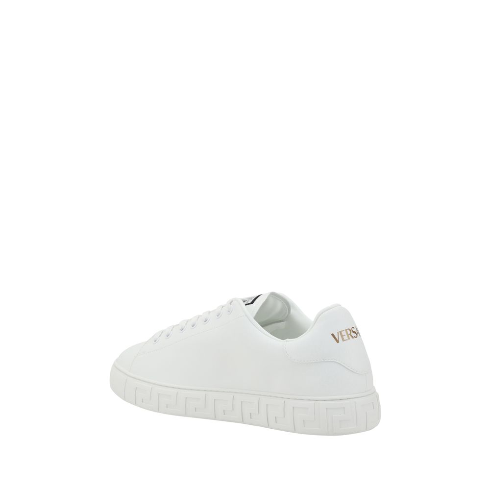 Versace White Calfskin Sneakers: Elevate Your Style With Timeless Luxury