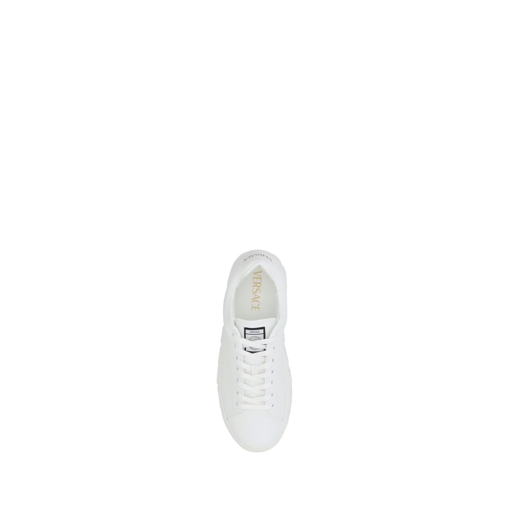 Versace White Calfskin Sneakers: Elevate Your Style With Timeless Luxury