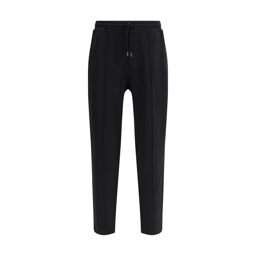 Brunello Cucinelli Grey Cashmere Sweatpants in Cotton Silk