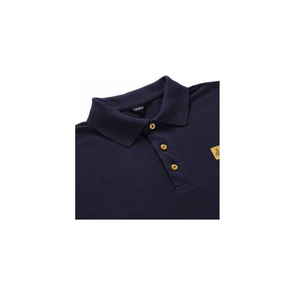 Refrigiwear Blue Cotton Polo Shirt for Timeless Elegance