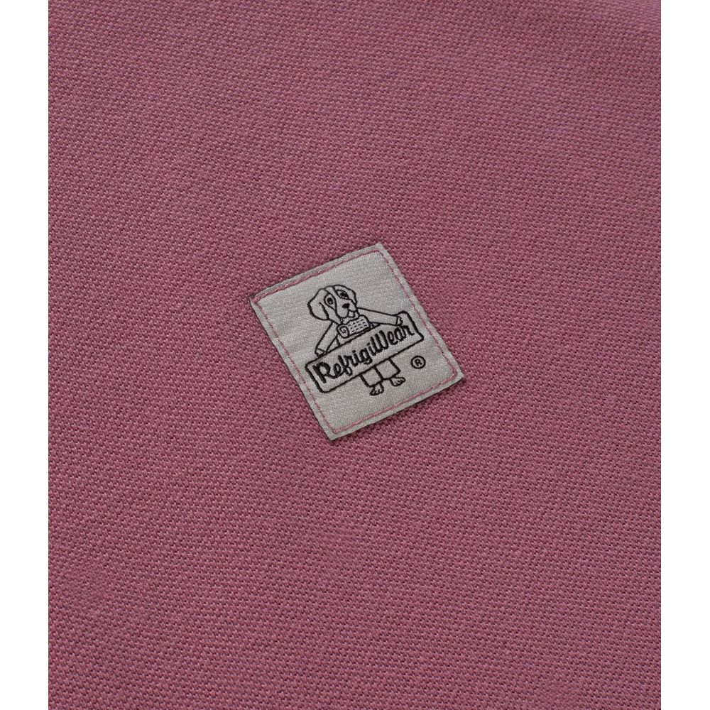 Refrigiwear Pink Cotton Polo Shirt for Effortless Elegance