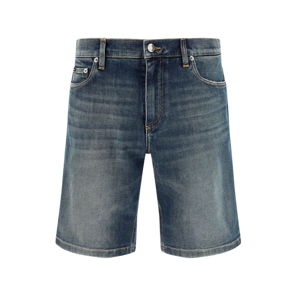 Dolce & Gabbana Blue Cotton Denim Shorts for Elevated Casual Chic