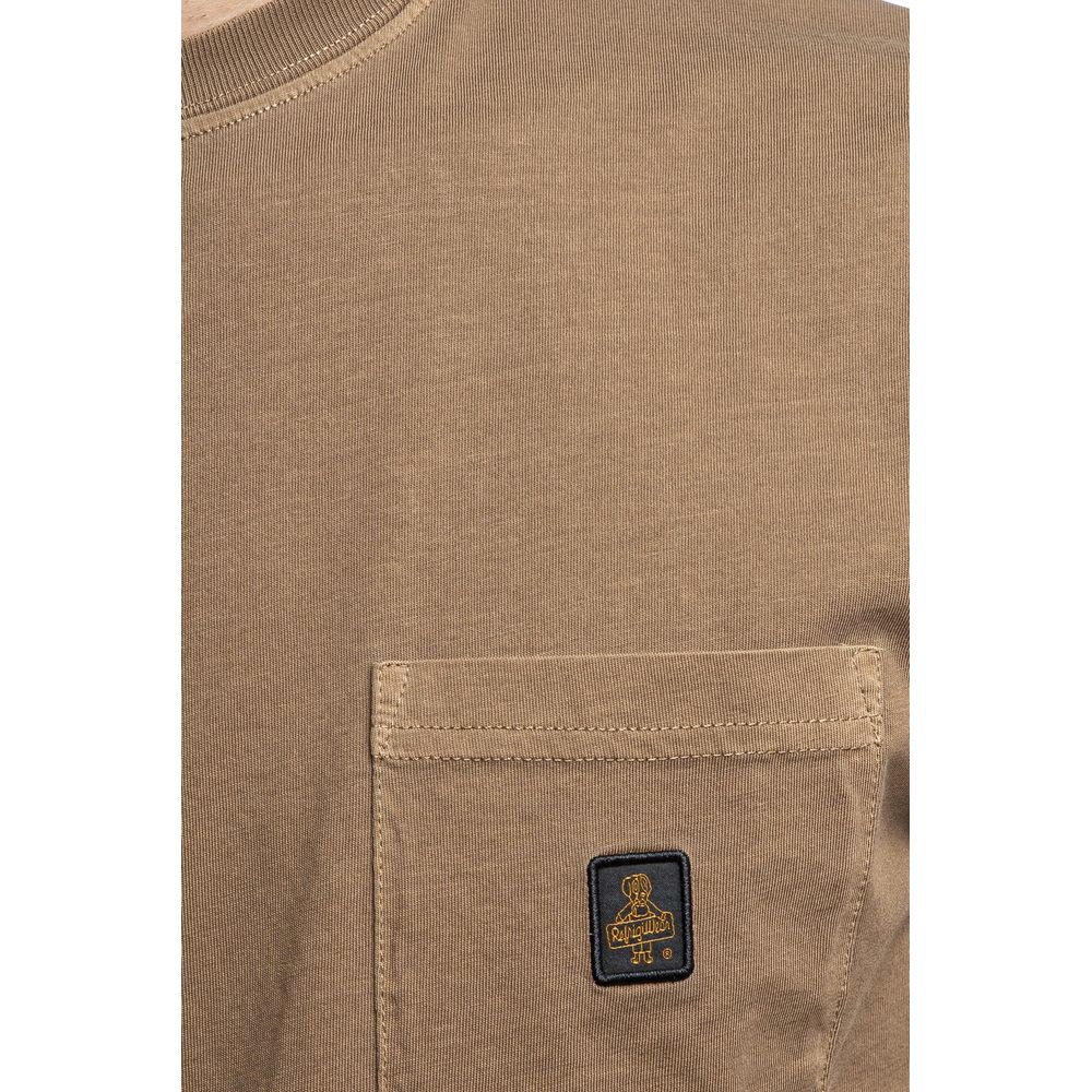 Refrigiwear Brown Cotton T-Shirt for Effortless Elegance