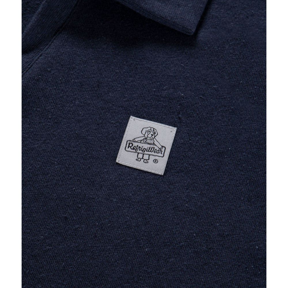 Refrigiwear Blue Cotton Polo Shirt for Elevated Style