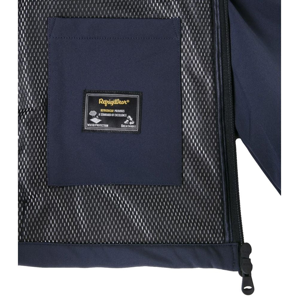 Refrigiwear Blue Nylon Jacket for Effortless Elegance