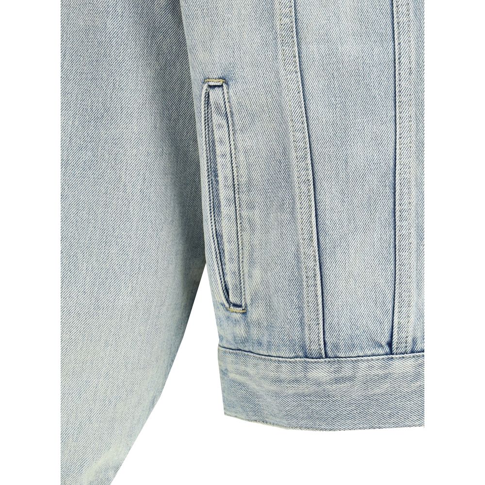 Saint Laurent Blue Cotton Denim Jacket: Timeless Luxury Redefined