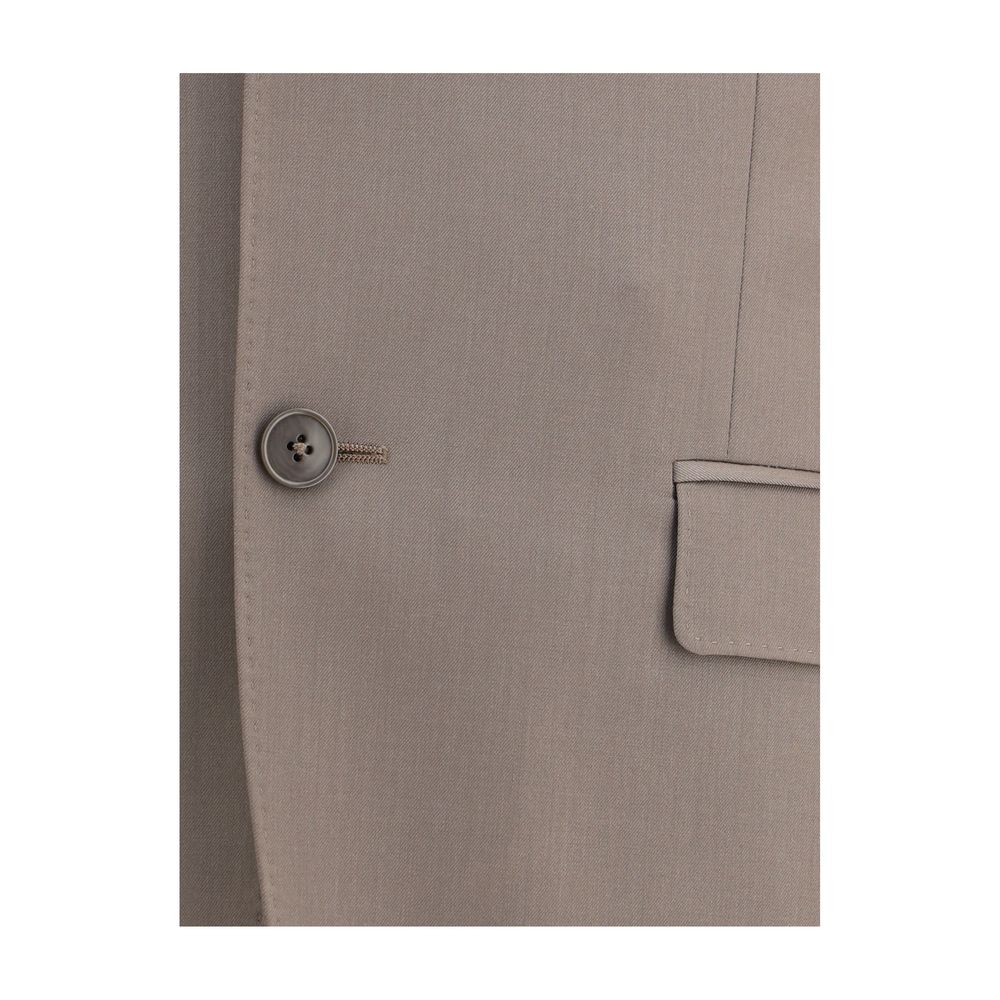 ZEGNA Navy Wool Suit Tailored Elegance for Timeless Style