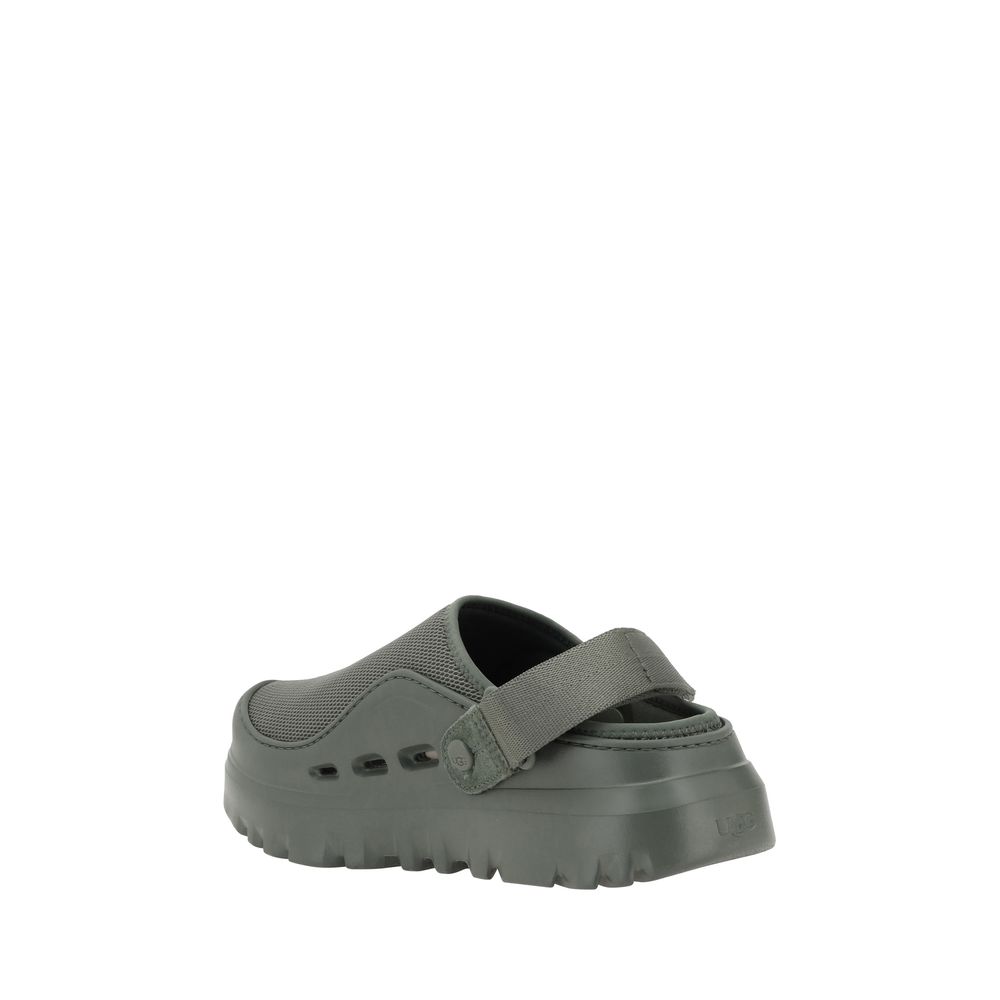 UGG Beige Suede Peakmod Mules - Elegant Footwear for Luxe Style