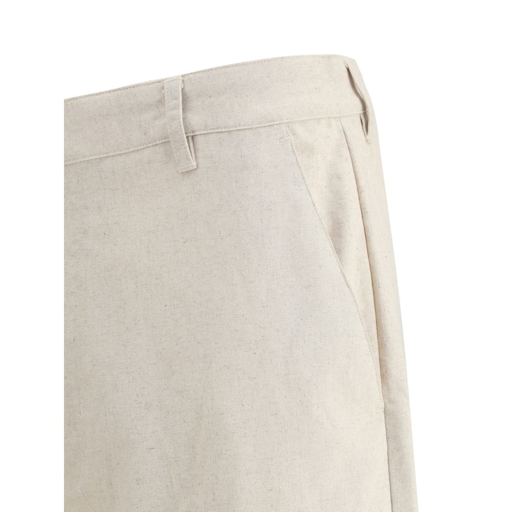 Daily Paper Beige Linen Cargo Pants for Effortless Urban Elegance