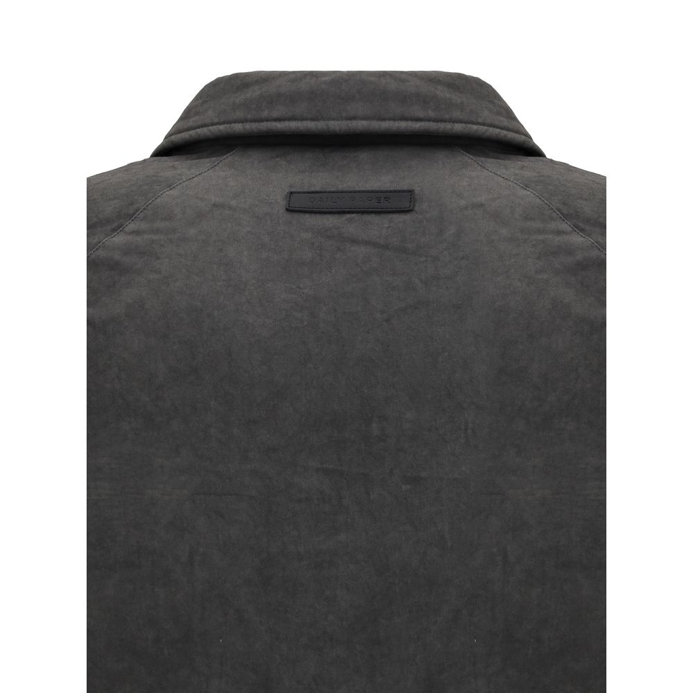 Daily Paper Black Cotton Bomber Jacket for Effortless Elegance