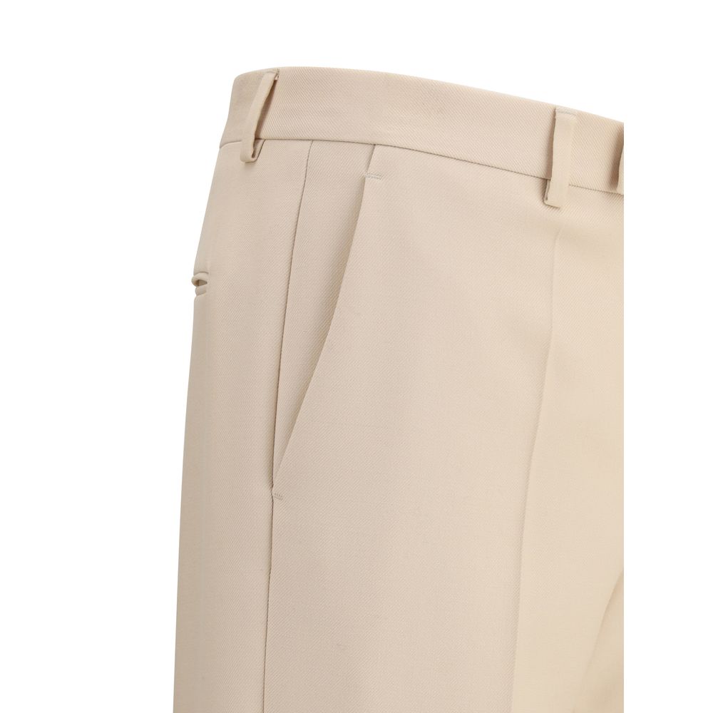 Valentino Navy Virgin Wool Pants for Timeless Elegance