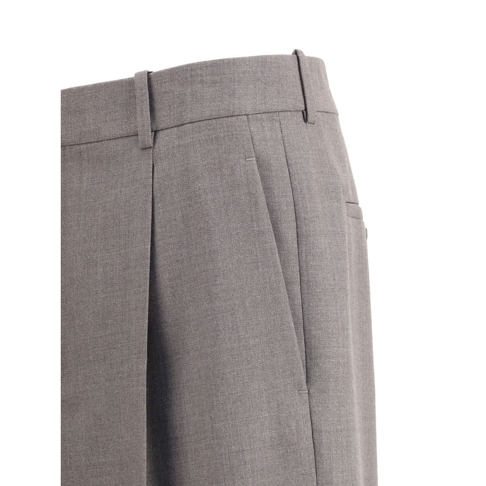Saint Laurent Black Fine Wool Carotte Pants