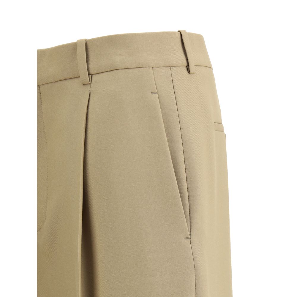 Saint Laurent Grey Fine Wool Carotte Pants for Effortless Elegance